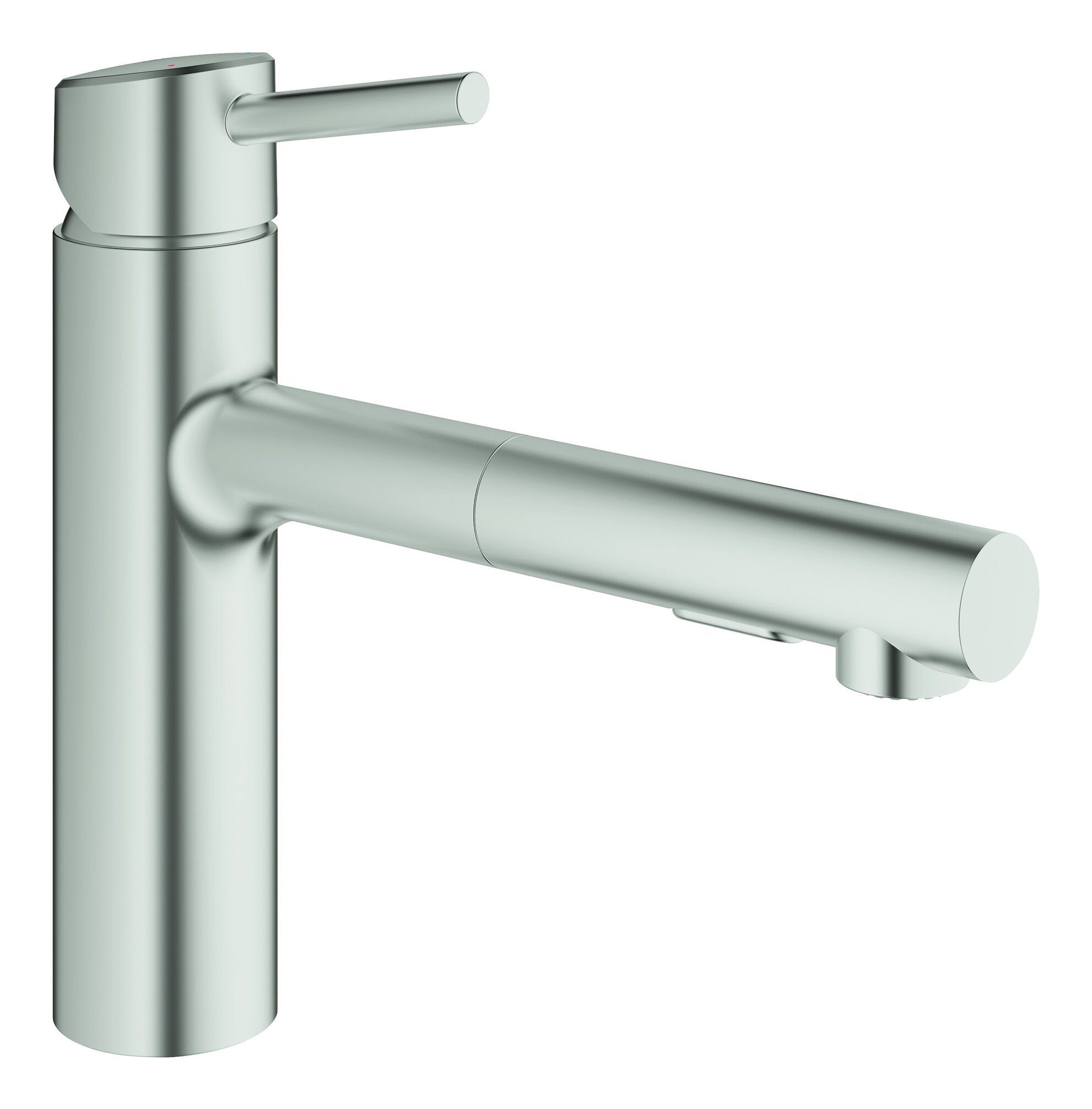 Grohe Küchenarmatur Concetto Einhand mit ausziehbarer Brause mittelhoher  Auslauf - Supersteel