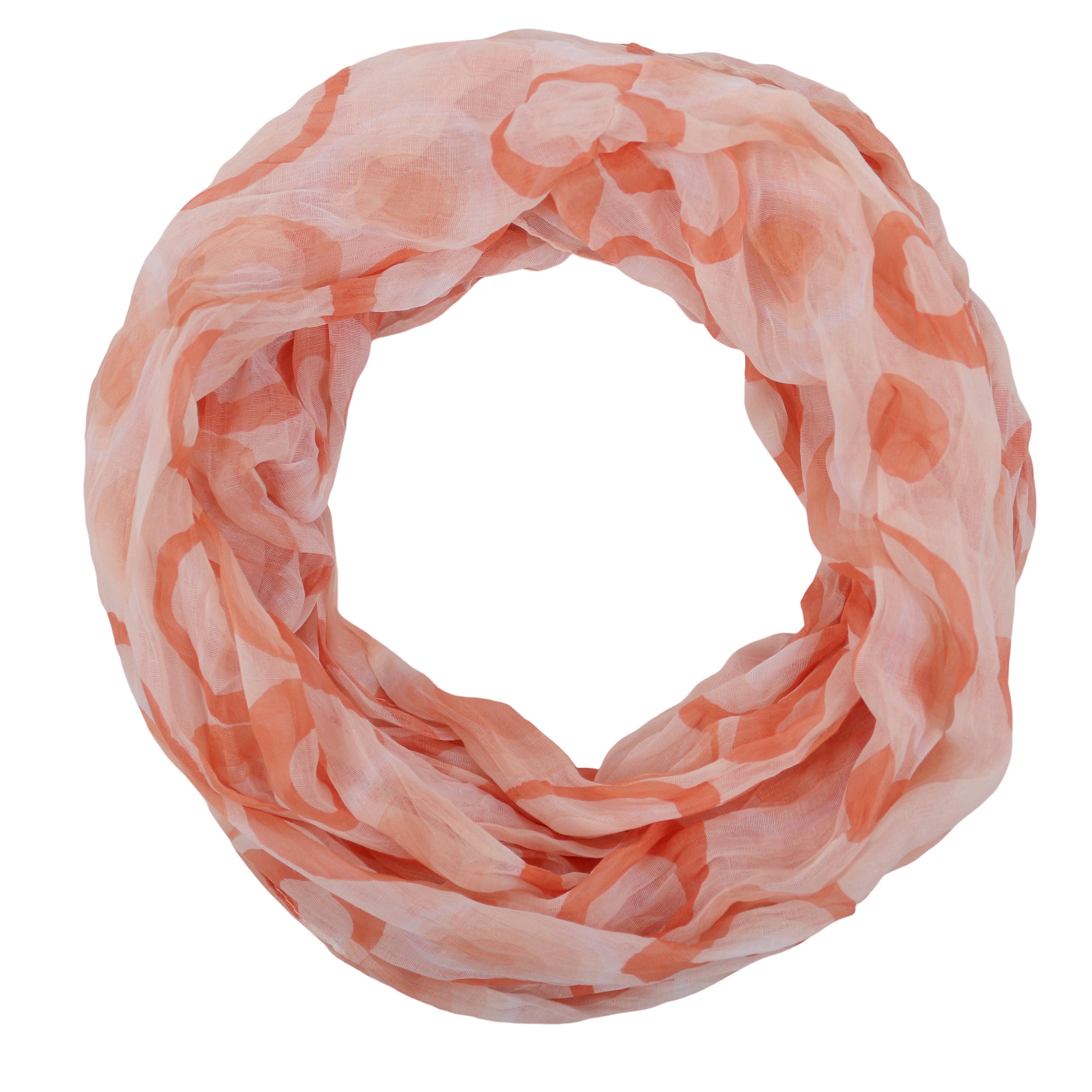 MIRROSI Loop Damen Schal mit Bunt-Muster Weich, Schlauchschal, (zweimal um den Hals wickelbar, ca.45x75cm), Damen Halstuch ideal für Frühling, Sommer oder Herbst