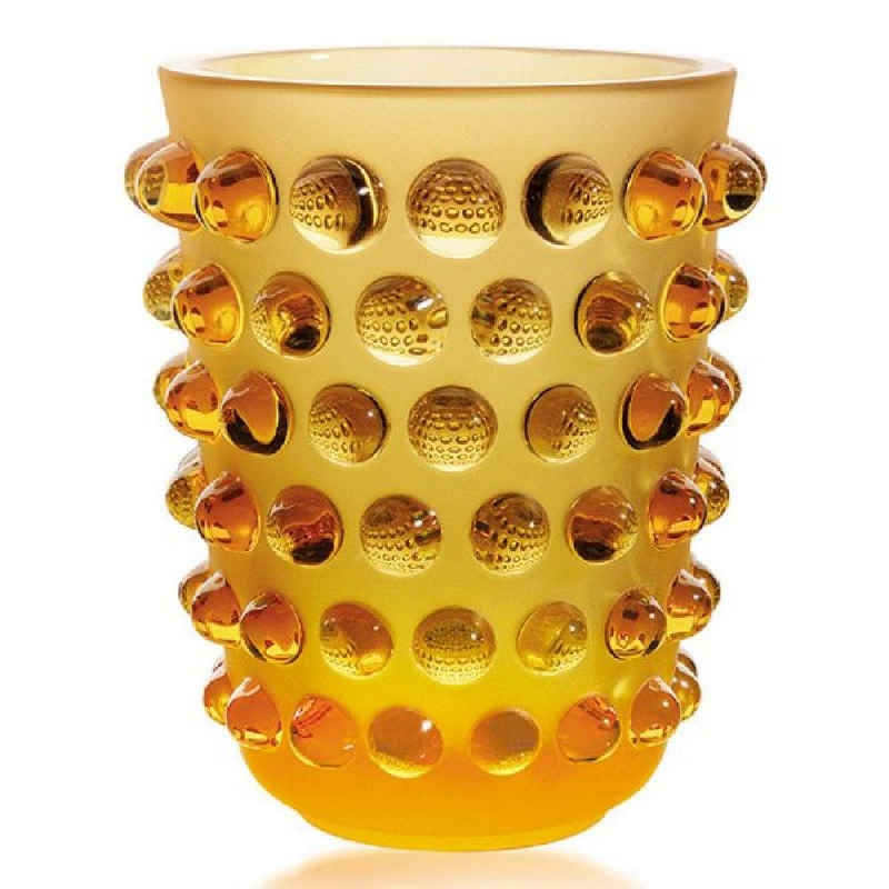 Lalique Dekovase Vase Mossi Amber Medium (21cm)