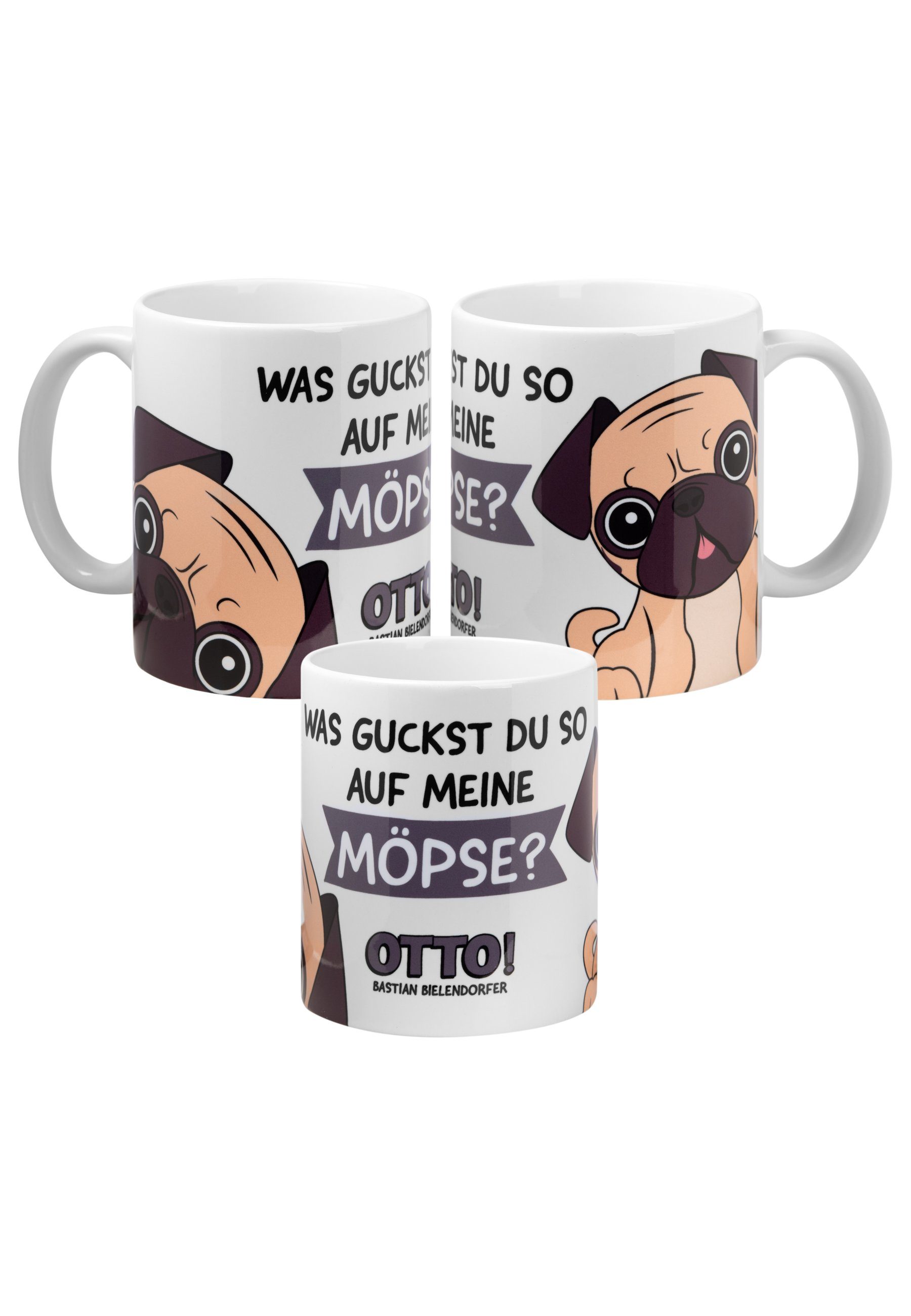 Möpse? Mops ! Tasse Bielendorfer United - Keramik Bastian Tasse Labels® Kaffeetasse,