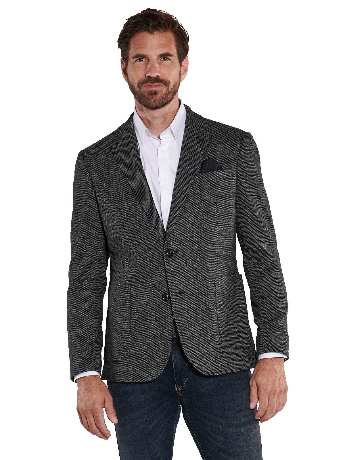 Engbers Sakko engbers Herren Sakko gemustert, Anthrazit günstig online kaufen