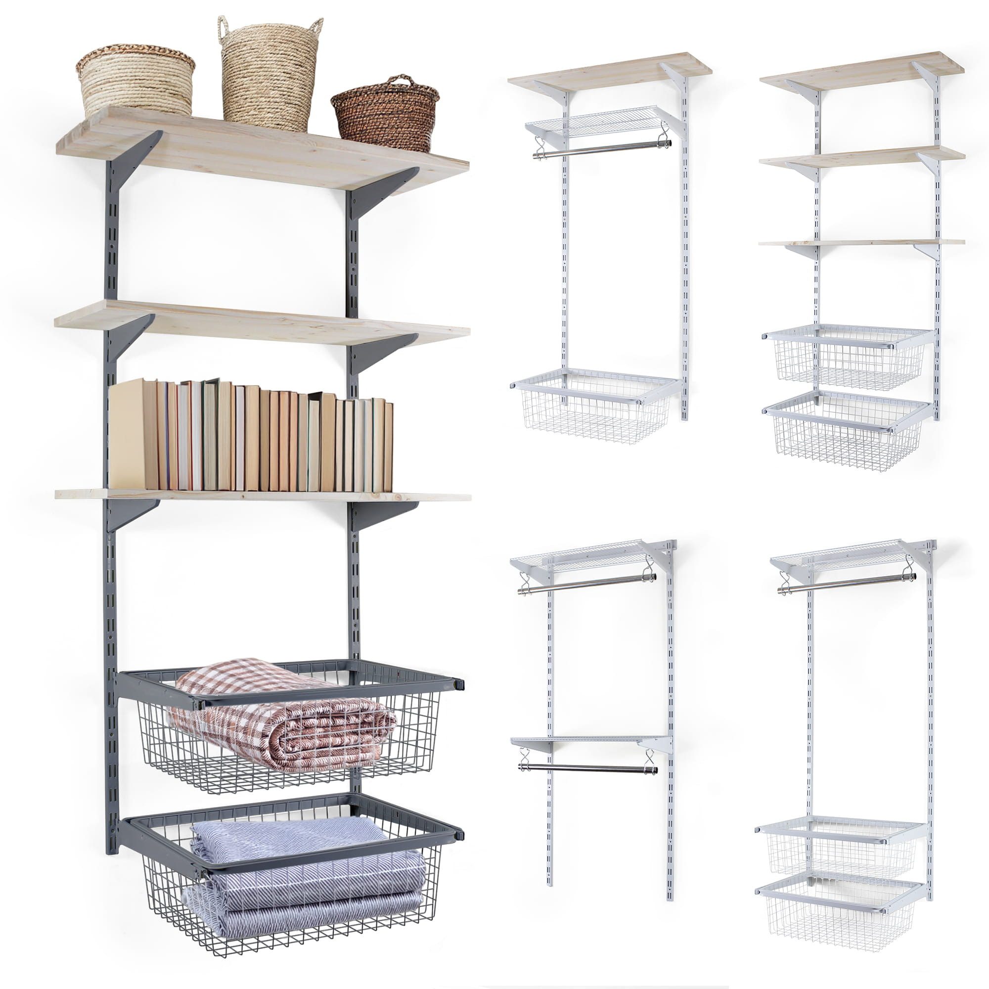 BOOMET Kleiderschrank Kleiderschranksystem Bausatz (Storage anthrazit) günstig online kaufen