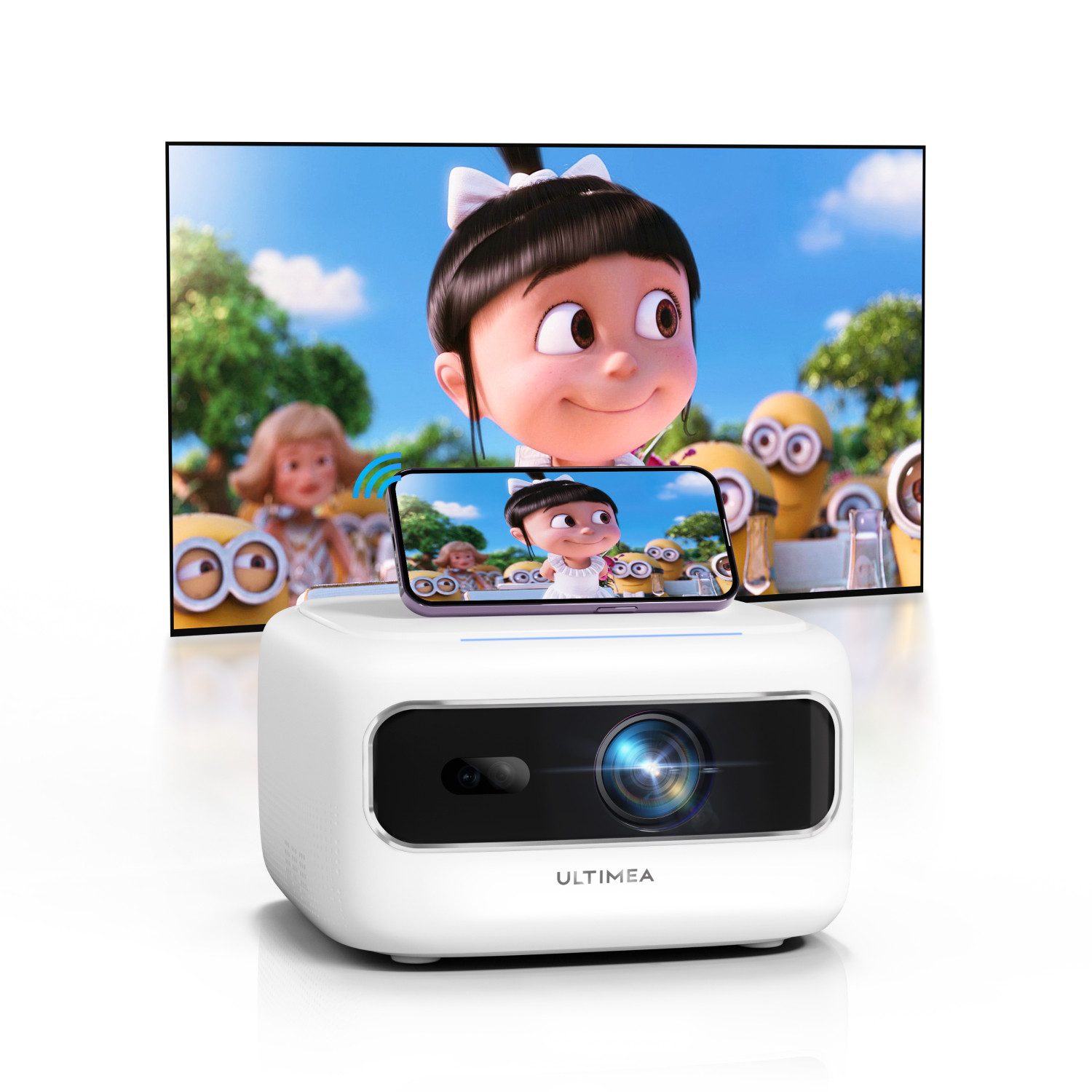 Apollo P10 Full HD 1080P Decoding Videoprojektor, Tragbarer Mini-Beamer