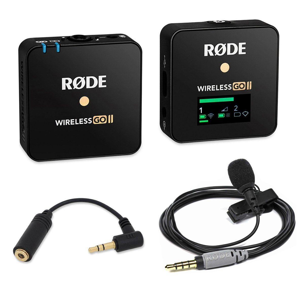 Rode Wireless GO II Single mit Smartlav mit ADP03 Digitales Aufnahmegerät