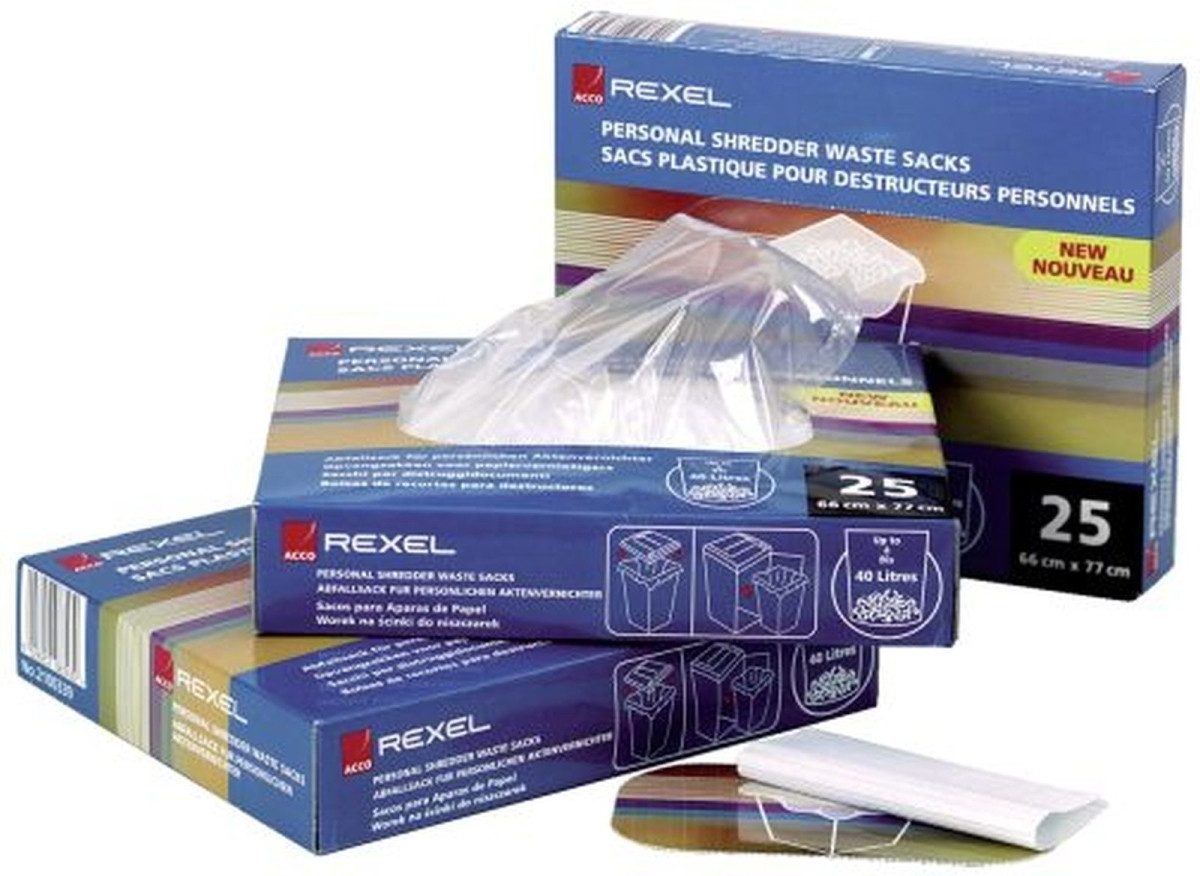 REXEL Aktenvernichter-Auffangbeutel Plastikabfallsack AS100 40l VE=100 Stück
