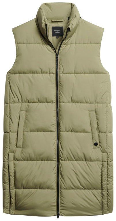 Steppweste GILET STUDIOS LONGLINE QUILTED Tornado Superdry Green