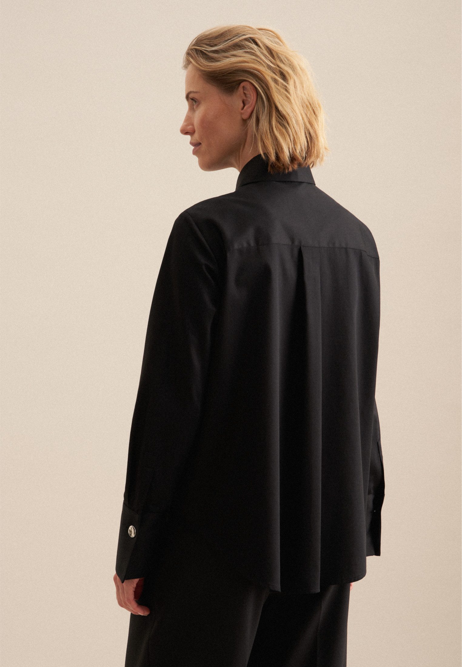 seidensticker Hemdbluse Schwarze Rose Langarm Kragen günstig online kaufen