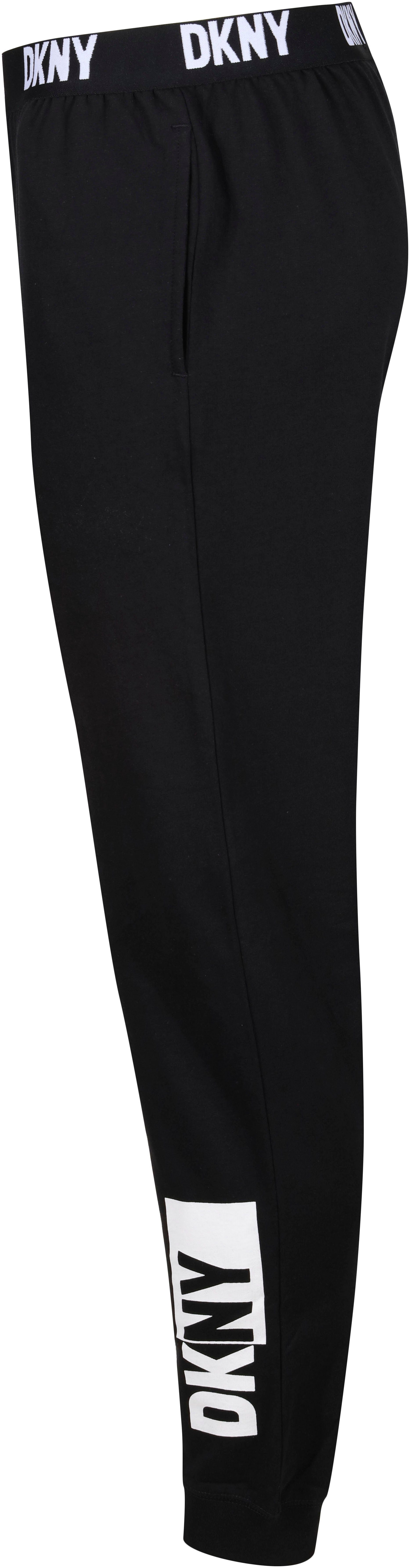 elastischem Loungepants black Logo-Bündchen mit DKNY