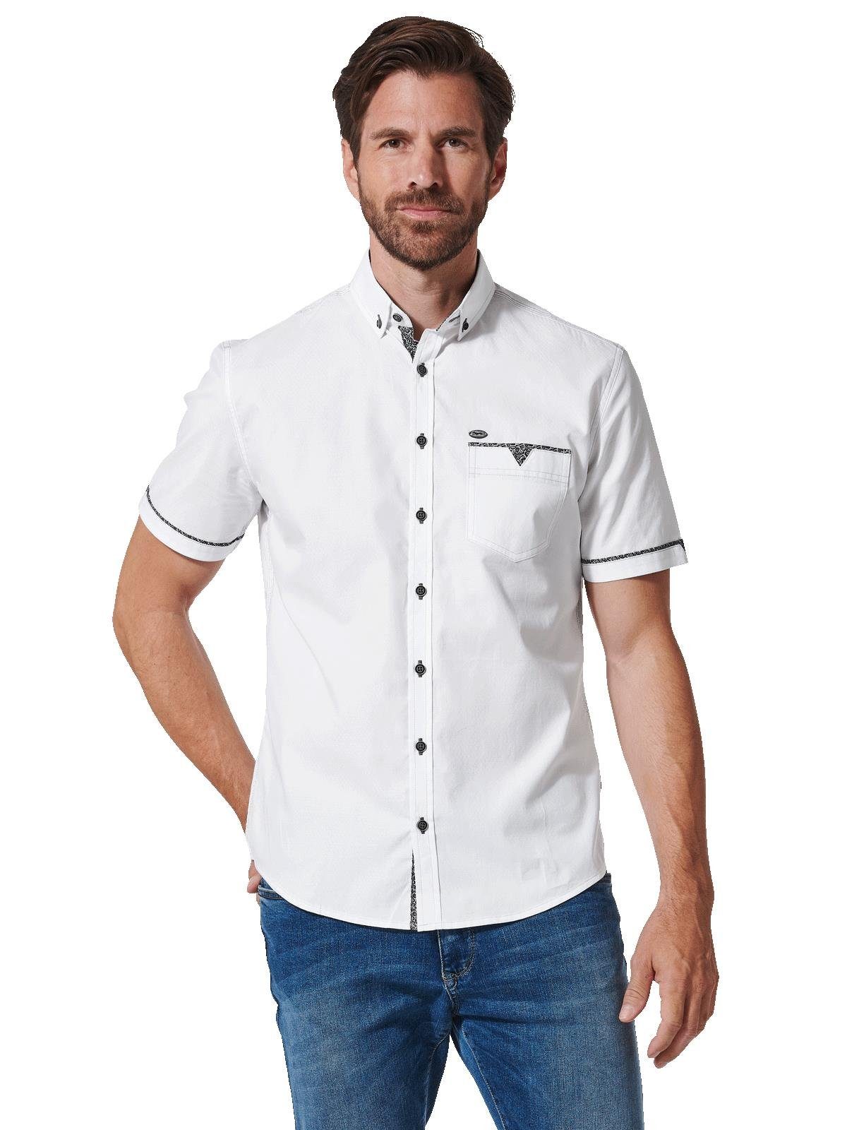 Engbers Kurzarmhemd Kurzarm-Hemd uni, Einzigartige Knöpfe, die dem Hemd das  gewisse "Etwas" verleihen