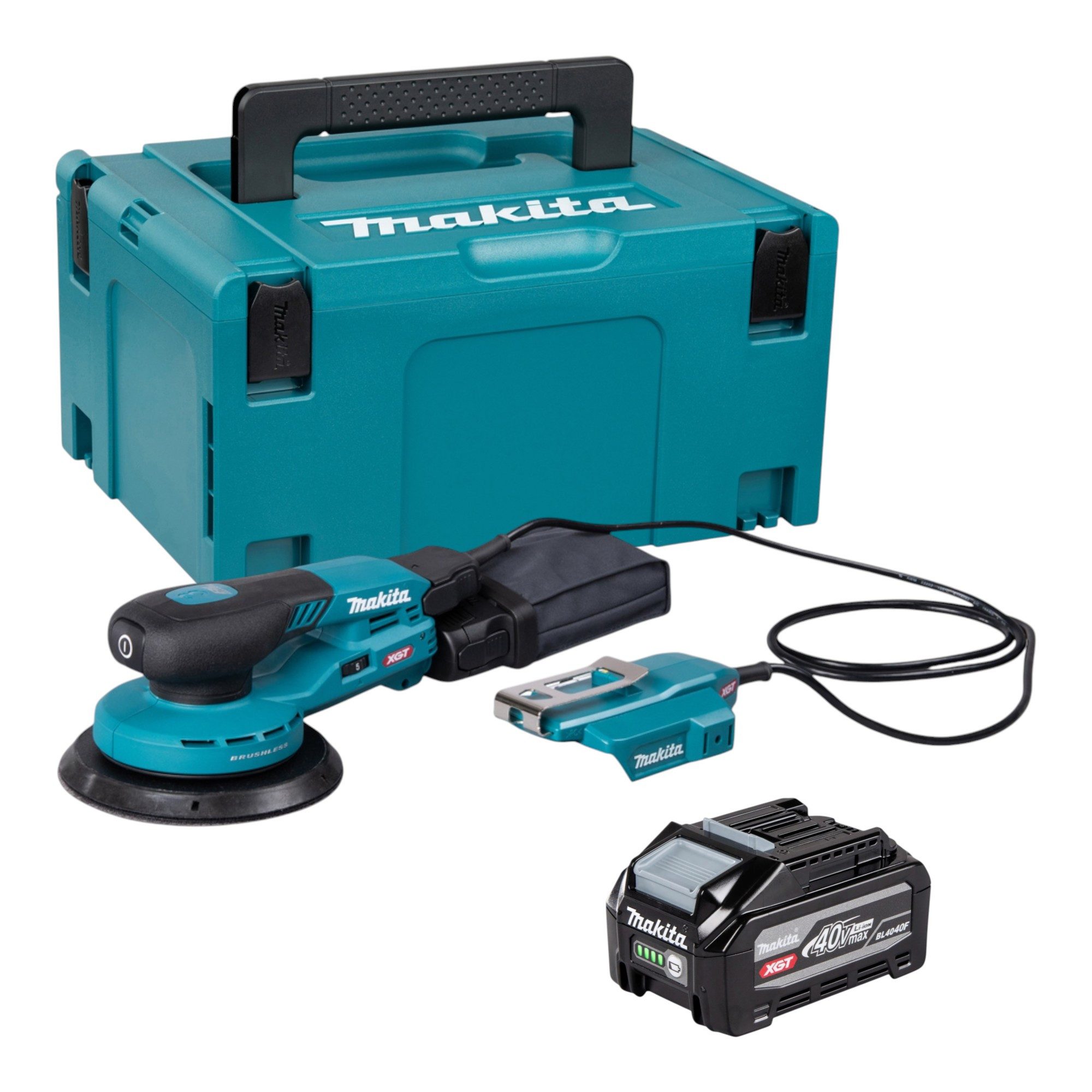 Makita Akku-Exzenterschleifer BO 004 CGU101 40V max. 150mm + 1x Akku 4,0Ah + Makpac - ohne Ladegerät