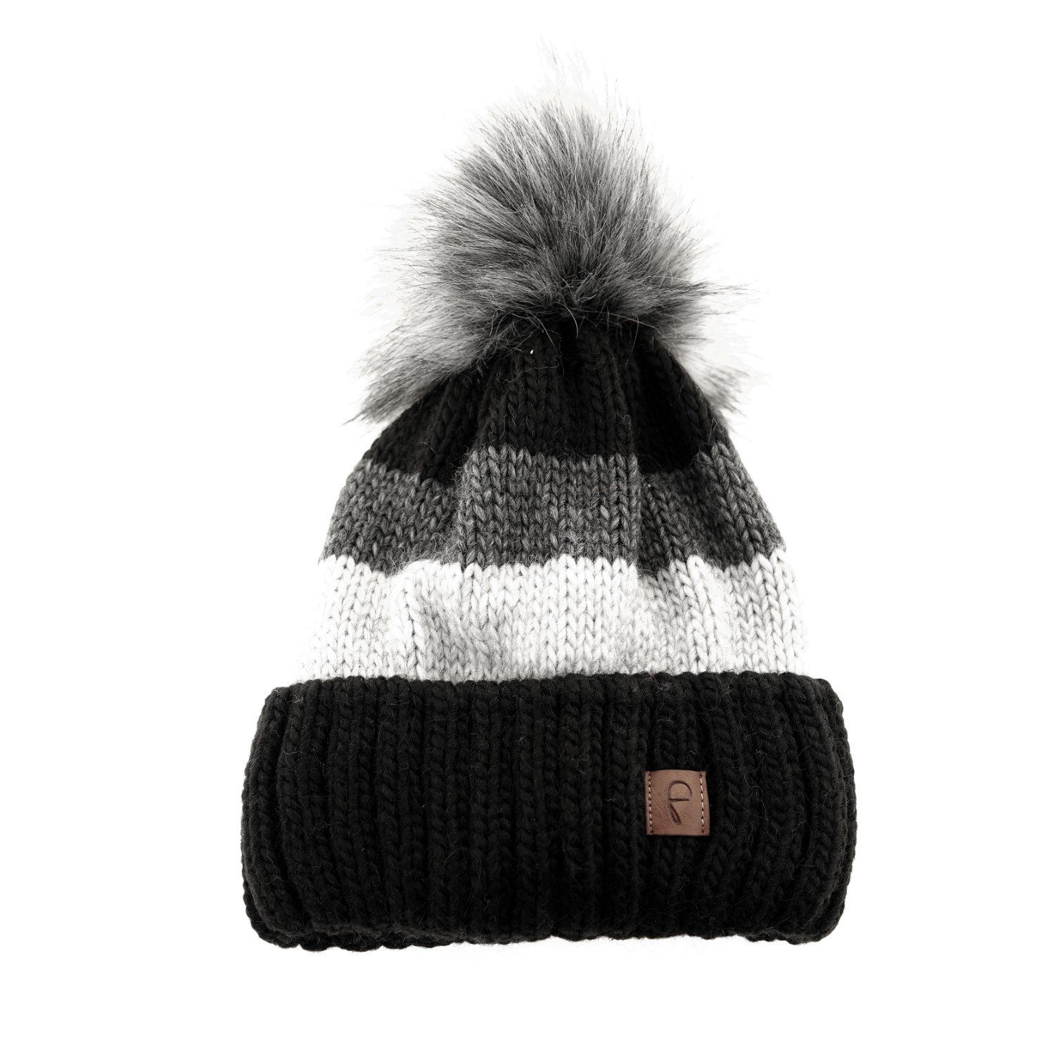 Bommelmütze Mütze zum Warmhalten mit Innenfutter im Herbst oder Winter