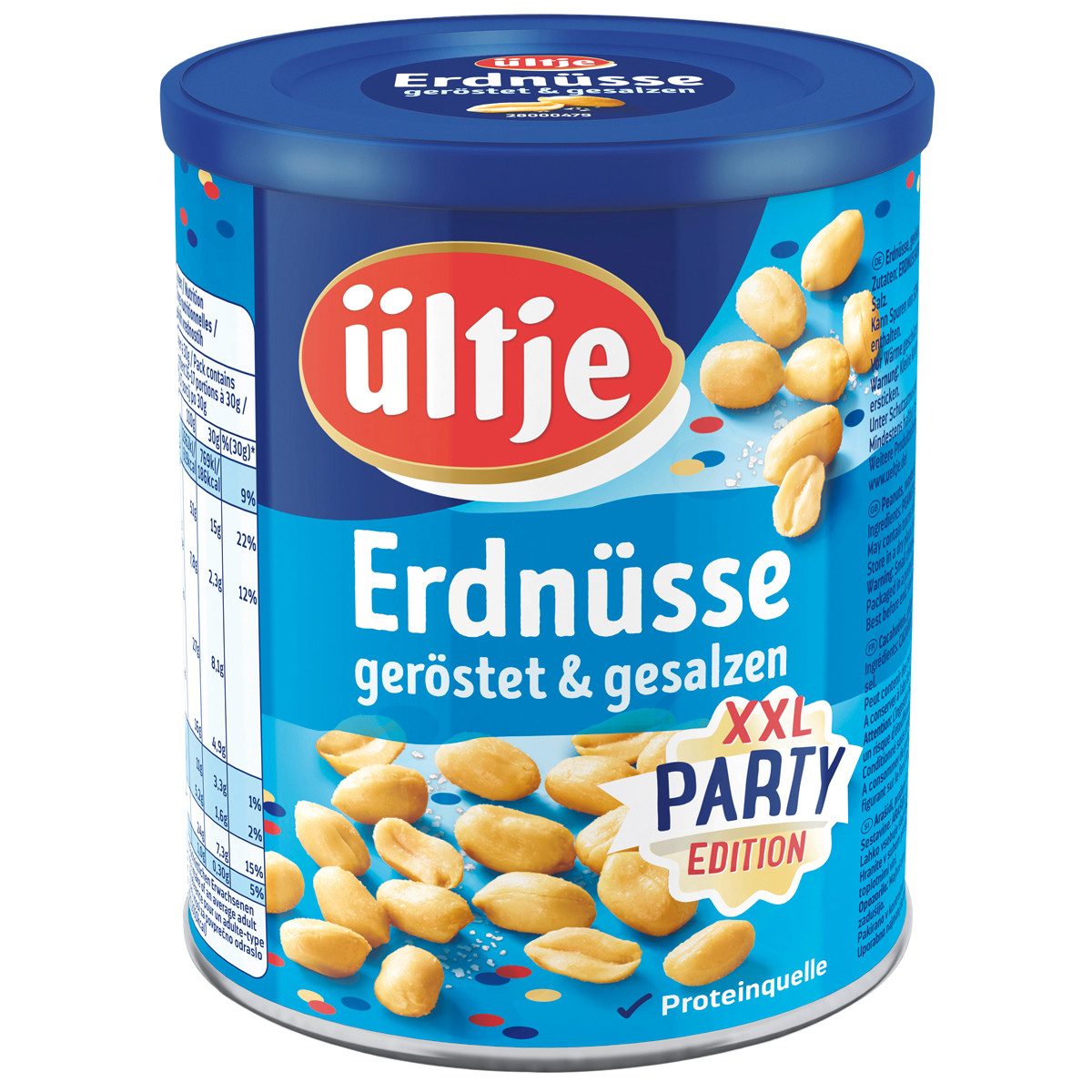 UELTJE Knabberei, Ültje Erdnüsse geröstet und gesalzen knackige Erdnusskerne 450g