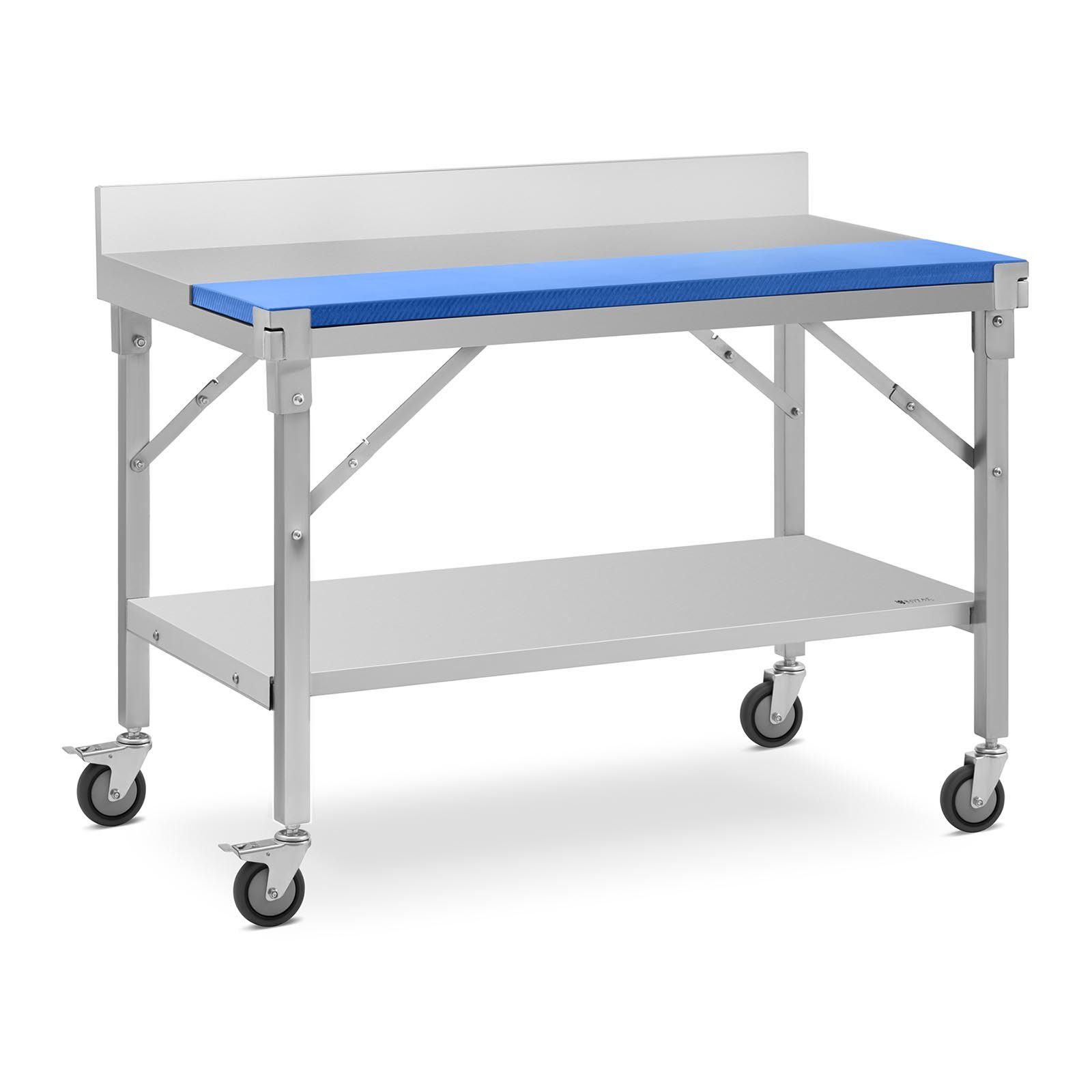 Catering Royal 120x70cm-Aufkantung - 200kg Tragkraft - Catering Edelstahltisch Arbeitstisch Royal