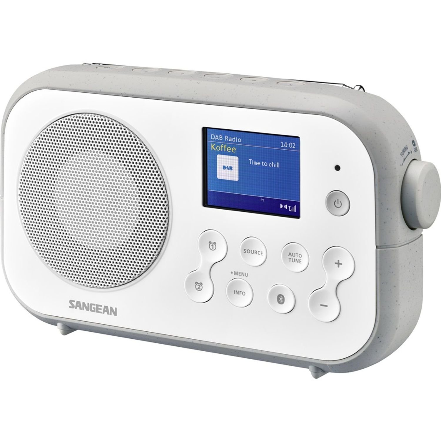 Sangean DPR-42BT Tragbarer Bluetooth-Empfänger White - Digitalradio FM-RDS mit DAB+ (DAB) (DAB) Grey 