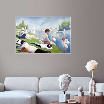 Posterlounge Poster Georges Seurat, Badende in Asnières, Malerei