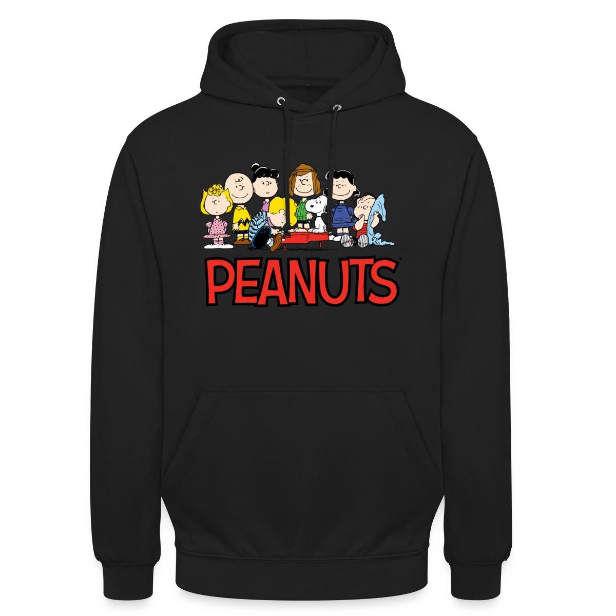 Spreadshirt Hoodie Peanuts Snoppy Und Friends Unisex Hoodie (1-tlg) Unisex-Schnitt: Sitzt bei Männern körpernah, bei Frauen weit