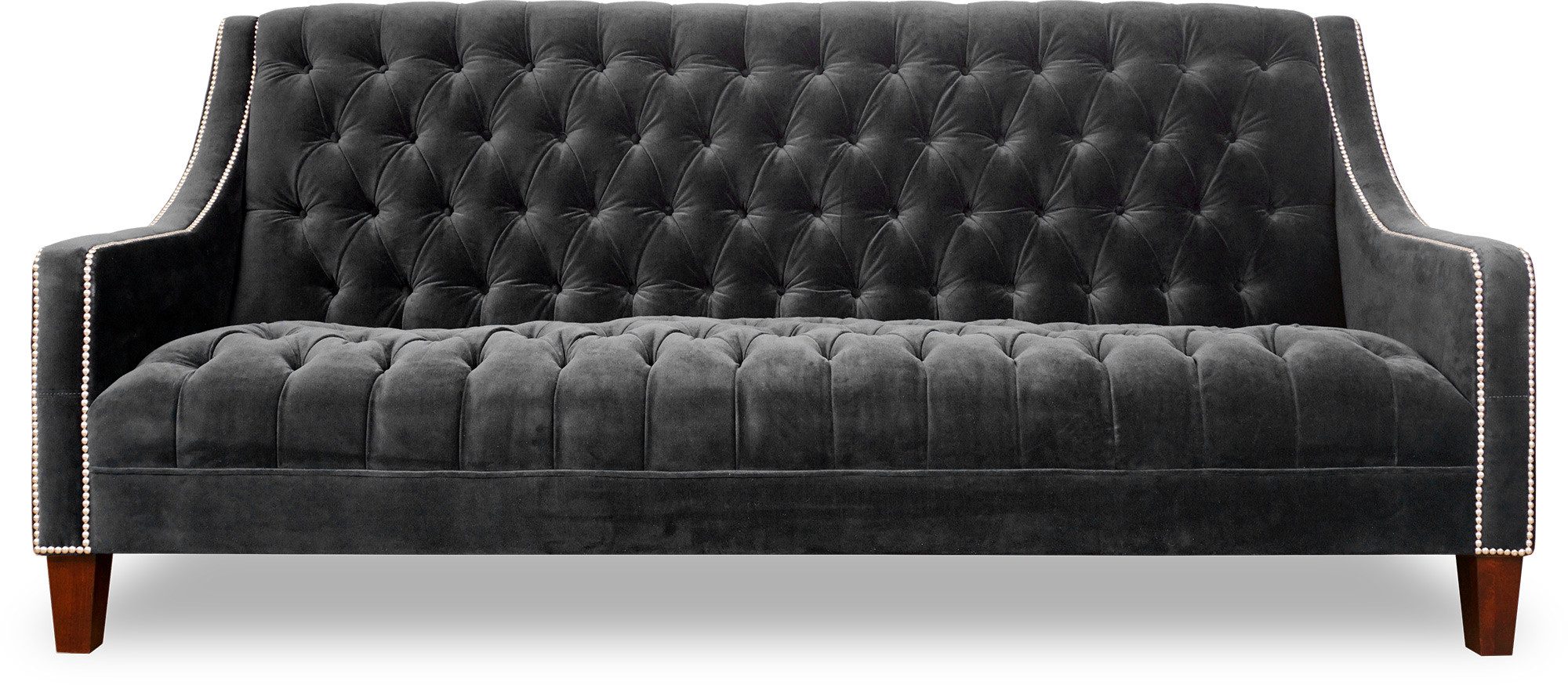 JVmoebel 3-Sitzer Chesterfield Sofa Grau aus Stoff mit eleganten Details, Made in Europa