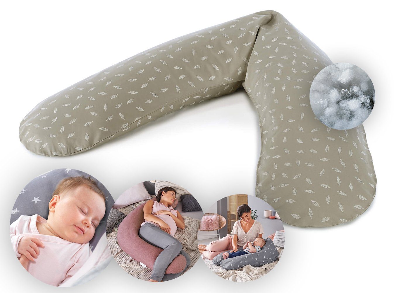 Theraline Подушки для кормления Das Original 190 cm mit Polyester Hohlfaser