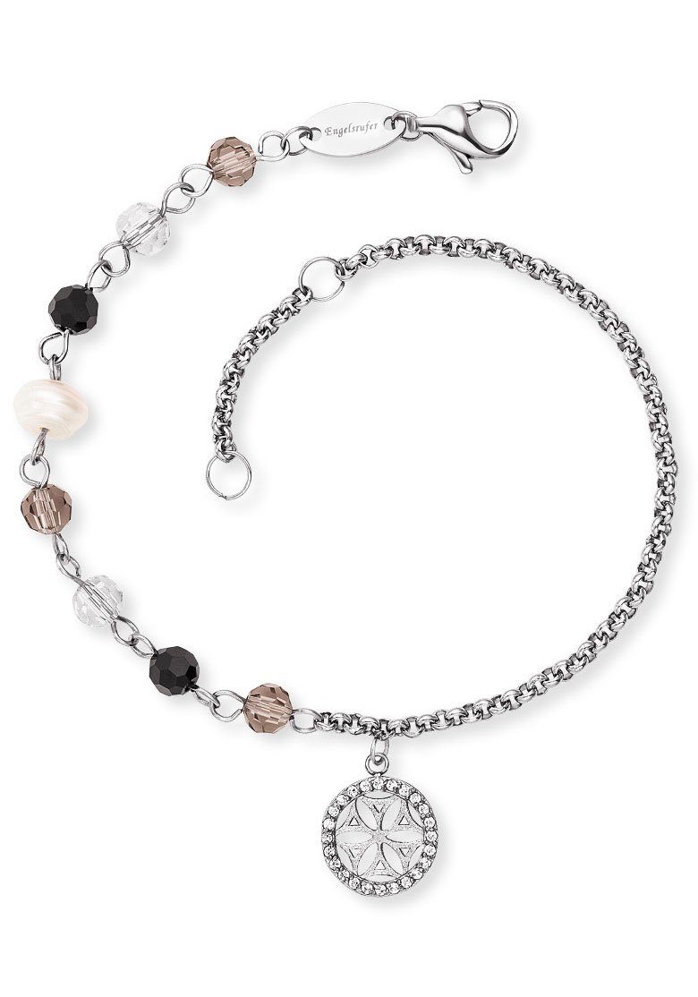 Engelsrufer Fußkette BOHO Lebensblume, mit Zirkonia (synth) - mit Glasperle günstig online kaufen