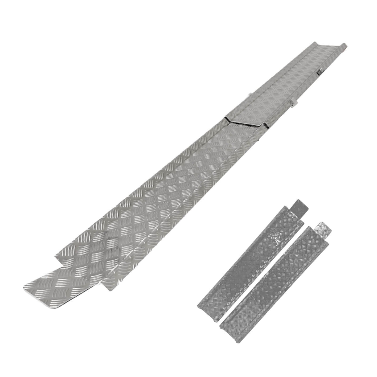 TRUTZHOLM Auffahrrampe Treppenrampe Auffahrschiene 150 - 270 cm verstellbar E-Bike 50kg Alu (Produkt, 1-St), Motocross