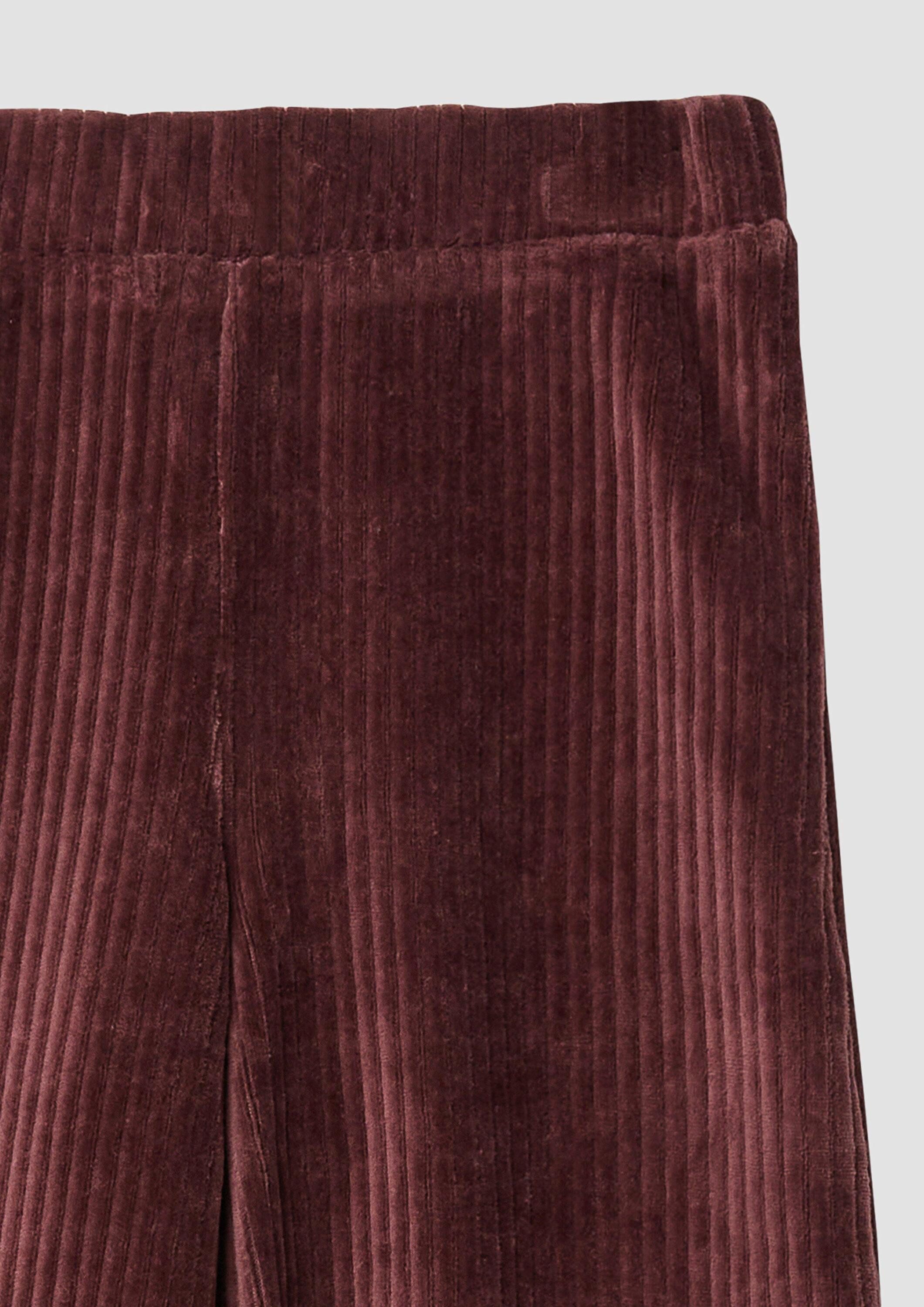 s.Oliver Jogginghose Leggings Wide Leg-Hose aus weichem Cord mit Elastikbund