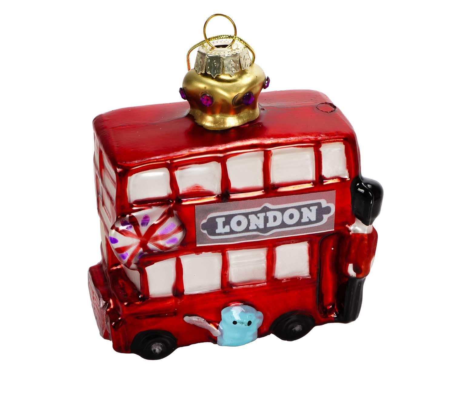 Weihnachtsbaumschmuck Bubble-Store Christbaumschmuck Doppeldecker-Bus englischer Baumschmuck,