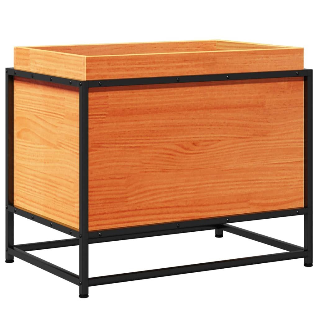 vidaXL Blumentopf Pflanzkübel Wachsbraun 60x40x50 cm Massivholz Kiefer (1 St)