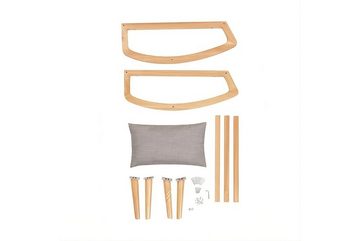 boho living® Schaukelsessel Schaukelstuhl 2-in-1 Rock Sessel (inkl. Zierkissen), verwendbar als Schaukelsessel oder einfacher Sessel