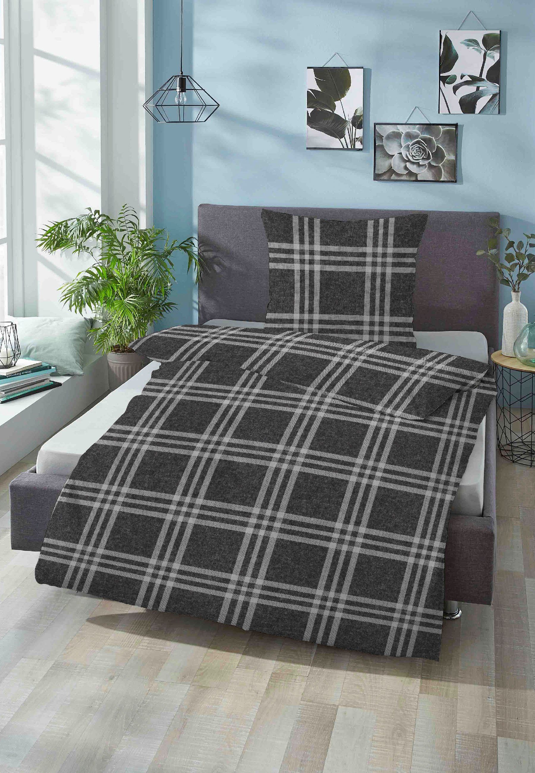 Biberna Bettwäsche Lya, Flanell, 2 teilig, günstig online kaufen