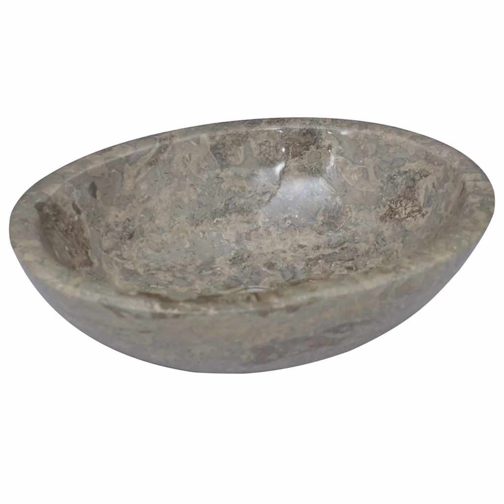 vidaXL Waschbecken Waschbecken Grau 53x40x15 cm Marmor