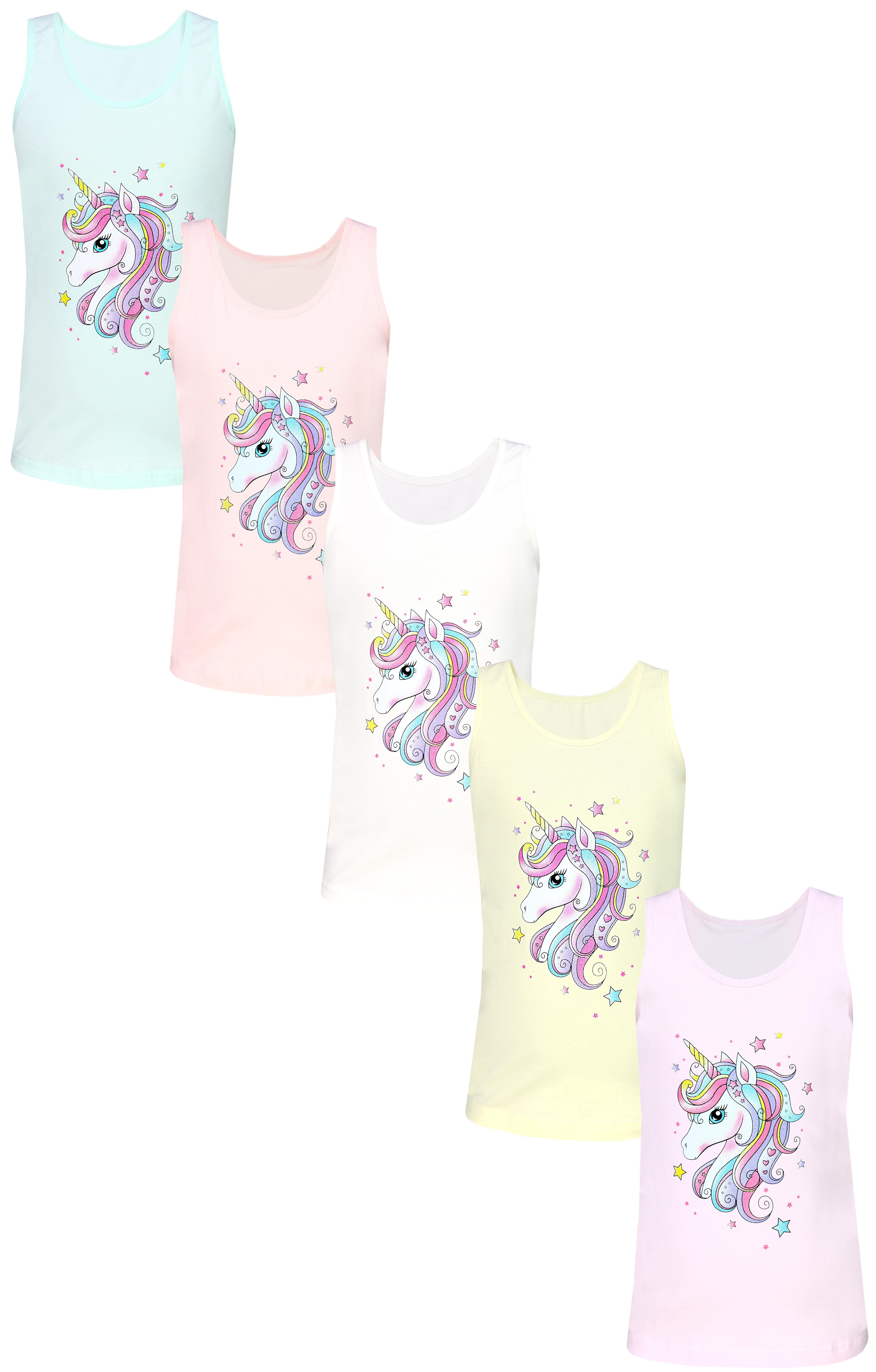 TupTam Unterhemd TupTam Mädchen Baumwolle Unterhemd 5er Pack Tank Top Ärmellos Kinder