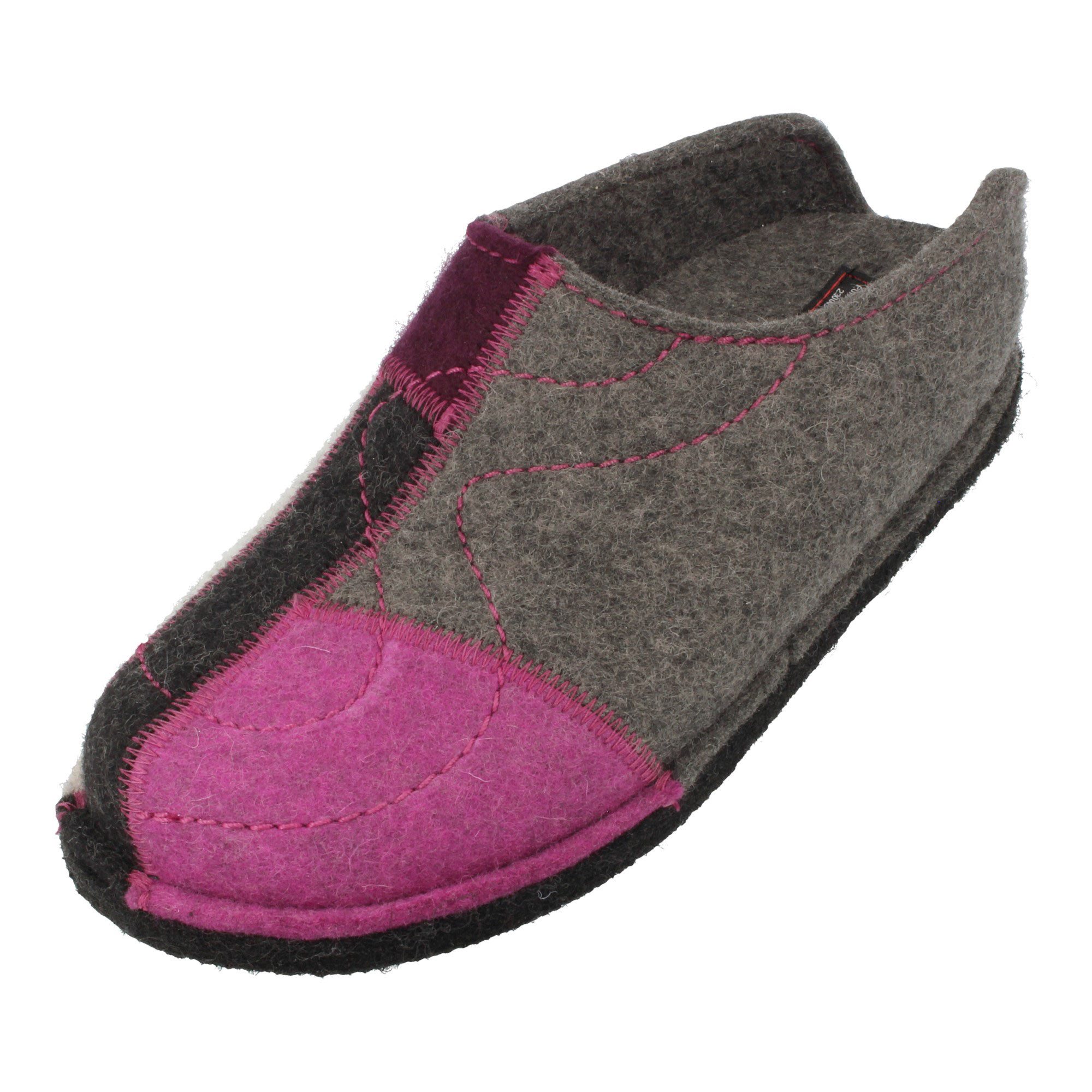 Haflinger Flair Puzzle Filzpantoffeln aus Wollfilz Hausschuh Unisex Hausschuh