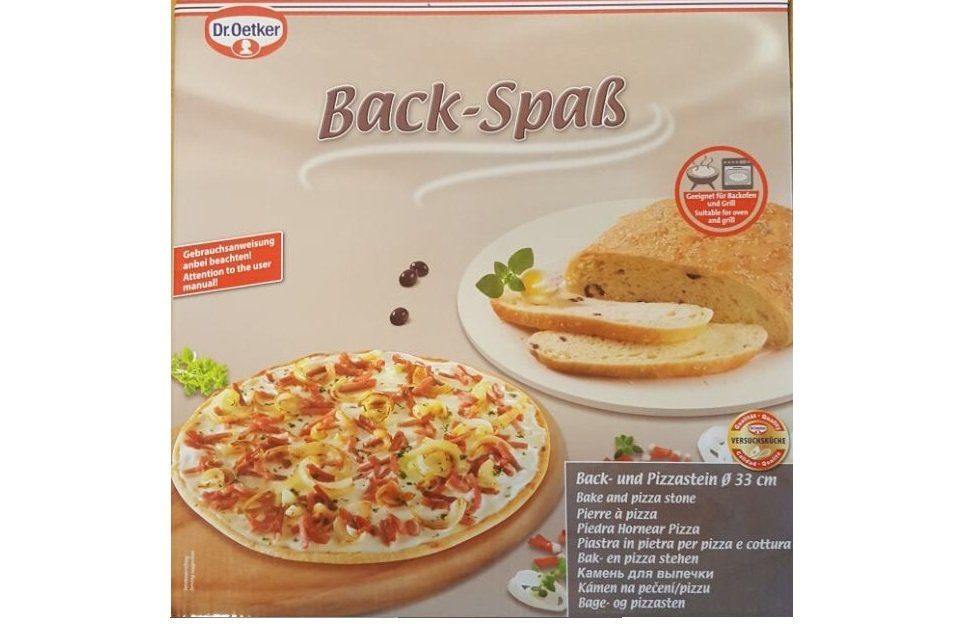 Pizzastein Dr. Oetker Back- und Pizzastein Ø 33cm für Backofen oder Grill