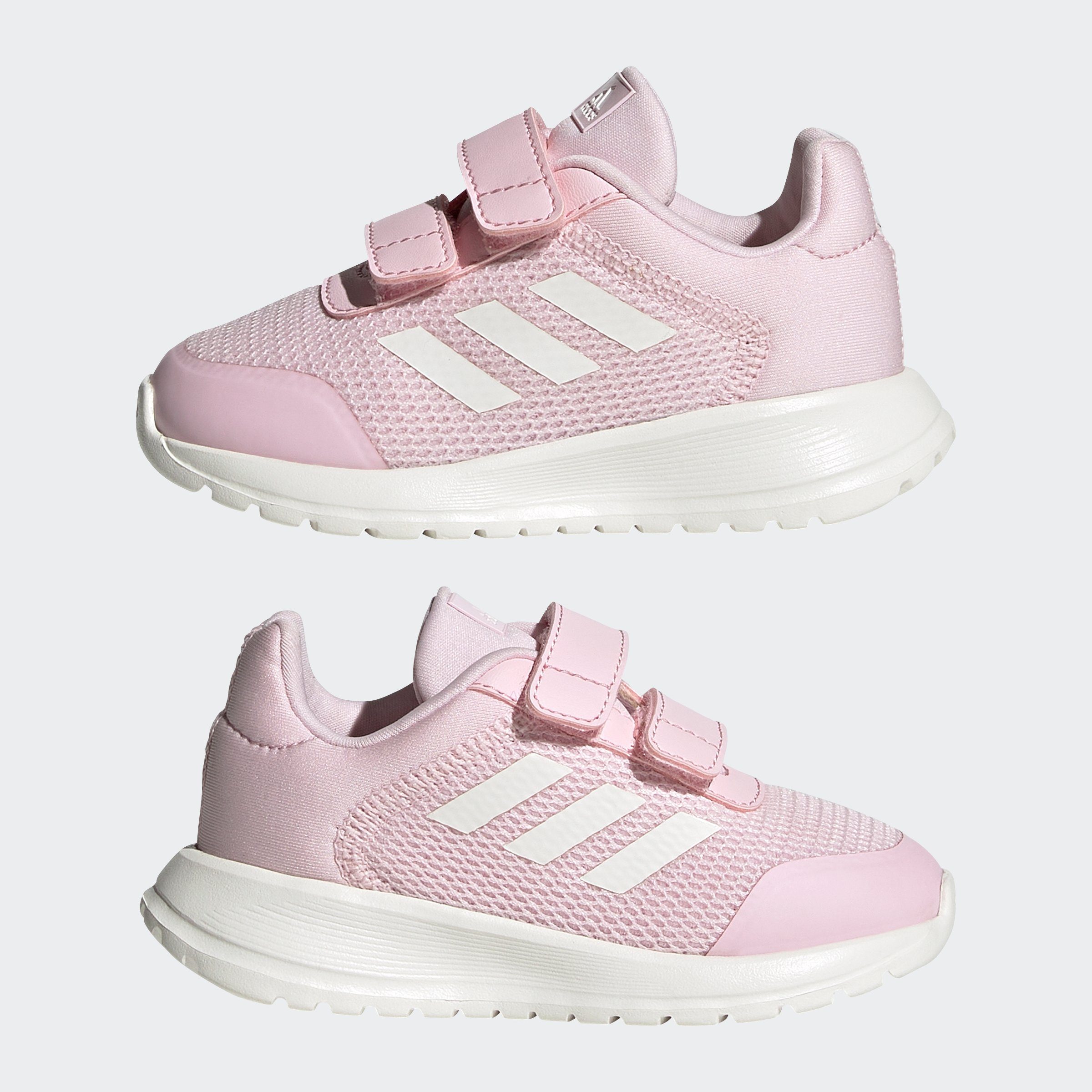 White TENSAUR mit Pink Clear Core RUN Sneaker Klettverschluss Clear / / Pink adidas Sportswear