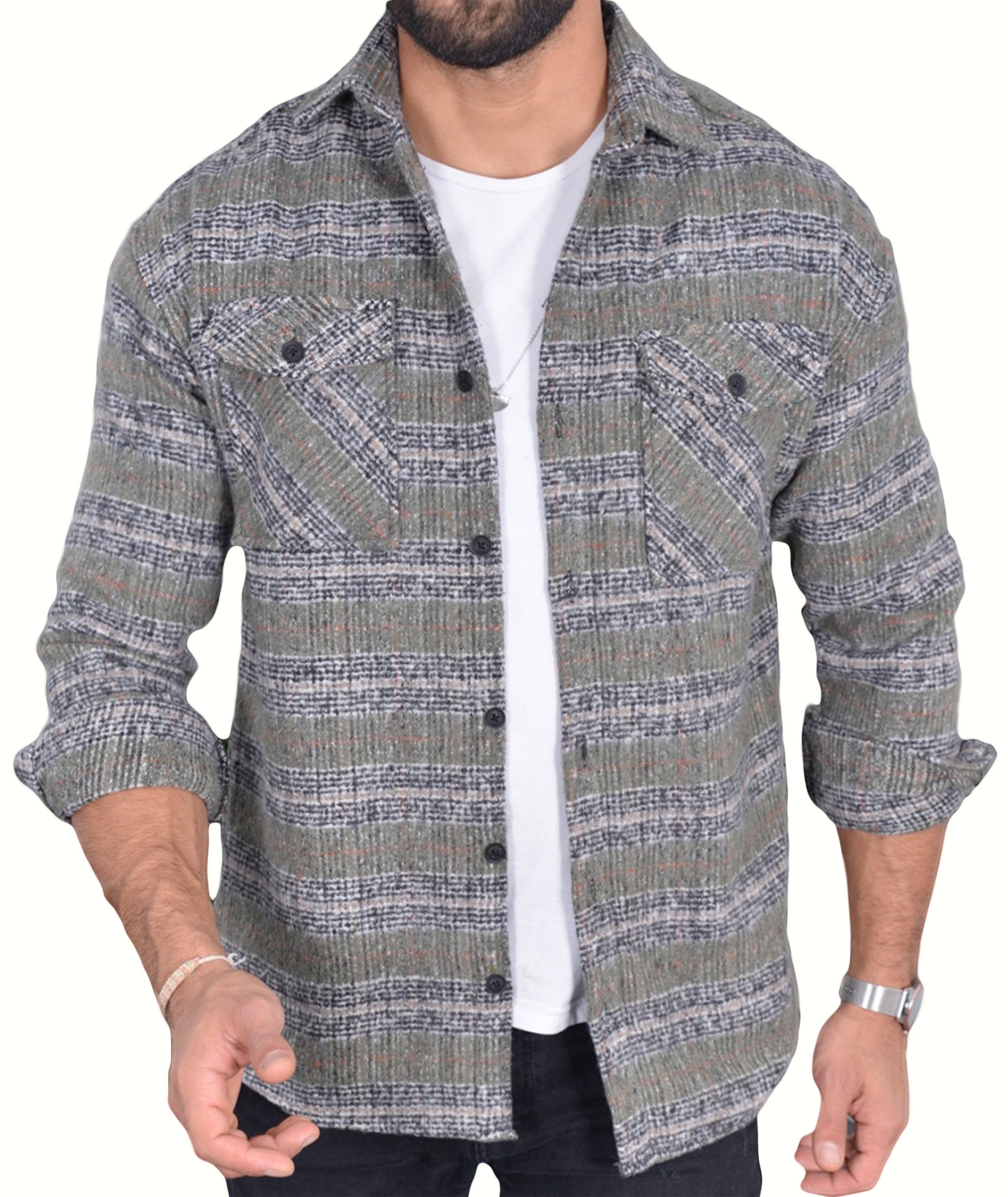 Megaman Jeans Flanellhemd Herren Holzfällerhemd Flanellhemd günstig online kaufen