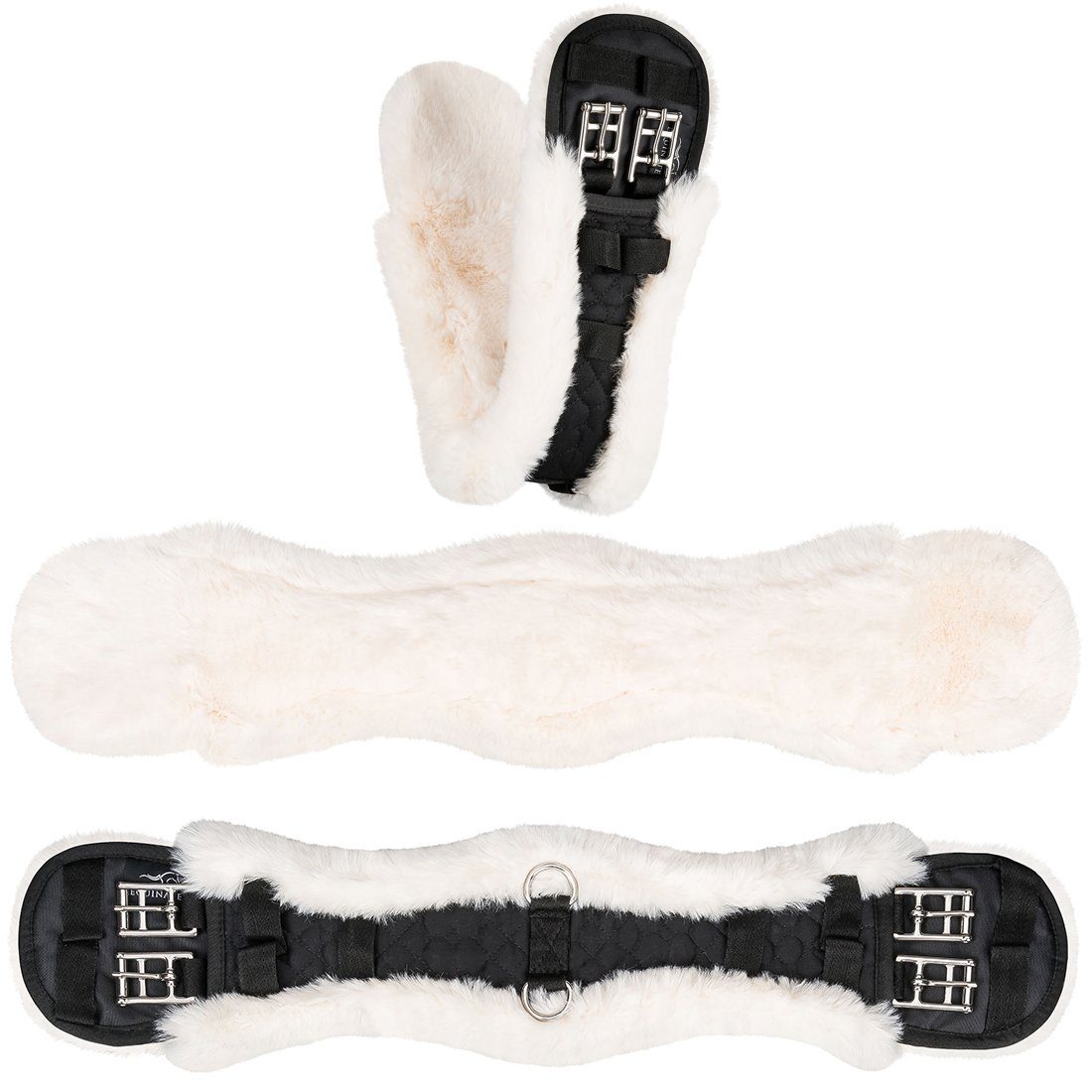 Equinate Sattelgurte Kurzgurt Luke anatomisch mit synthetischem Lammfell, besonders anschmiegsam