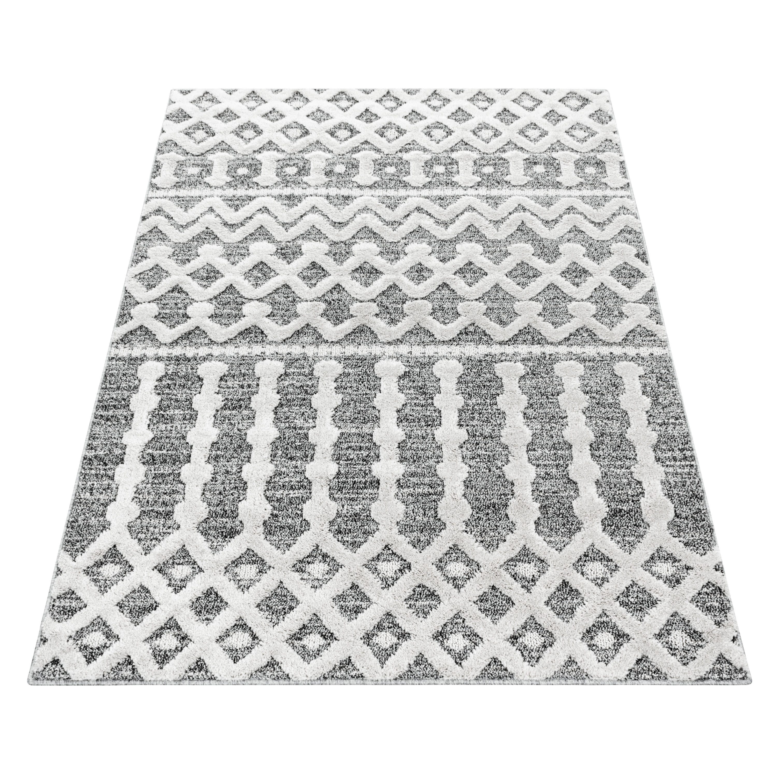Carpettex Hochflor-Teppich Boho-Design, Rund, Höhe: 20 günstig online kaufen