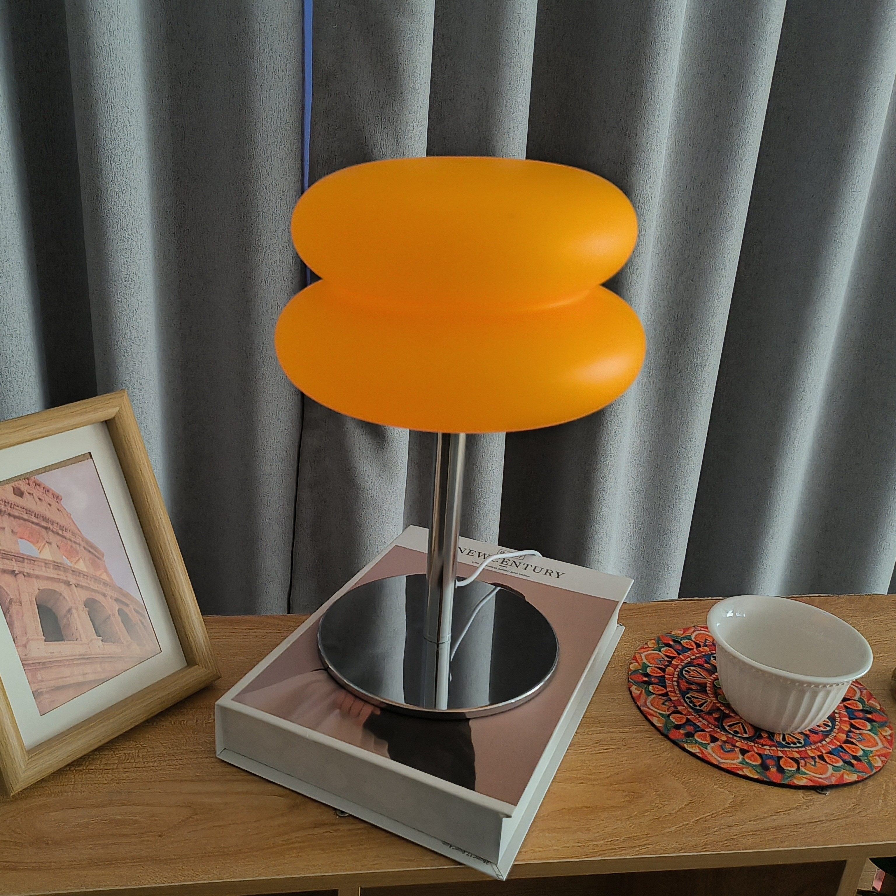 JDONG LED Nachttischlampe Vintage Glas Tischlampe günstig online kaufen