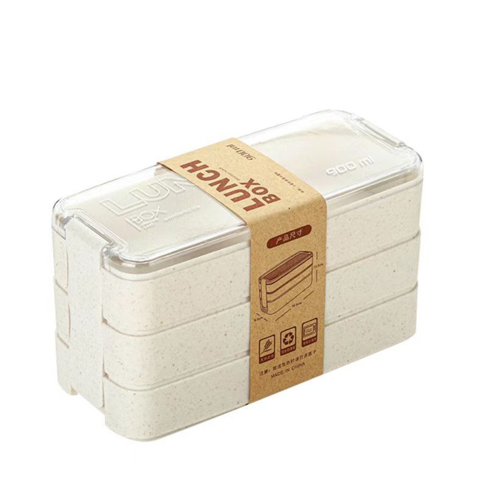 Lunchbox 3-Lagen Bento-Box für Kinder und Erwachsene