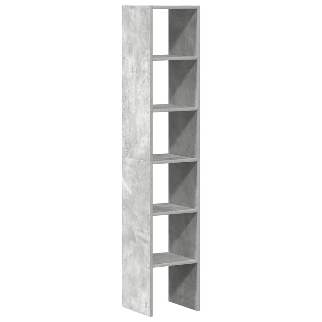 vidaXL Fächerschrank Bücherregale 2Stk. Stapelbar Betongrau 30x30x80cm Holz günstig online kaufen