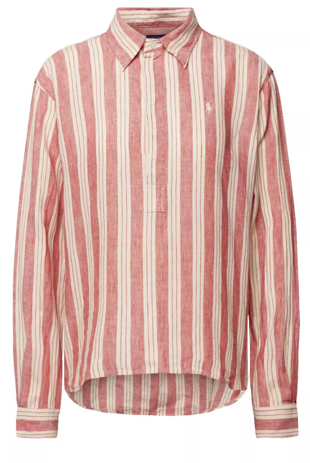 Polo Ralph Lauren Leinenhemd Damen Vokuhila-Hemd Bluse Oversize in Antikros günstig online kaufen