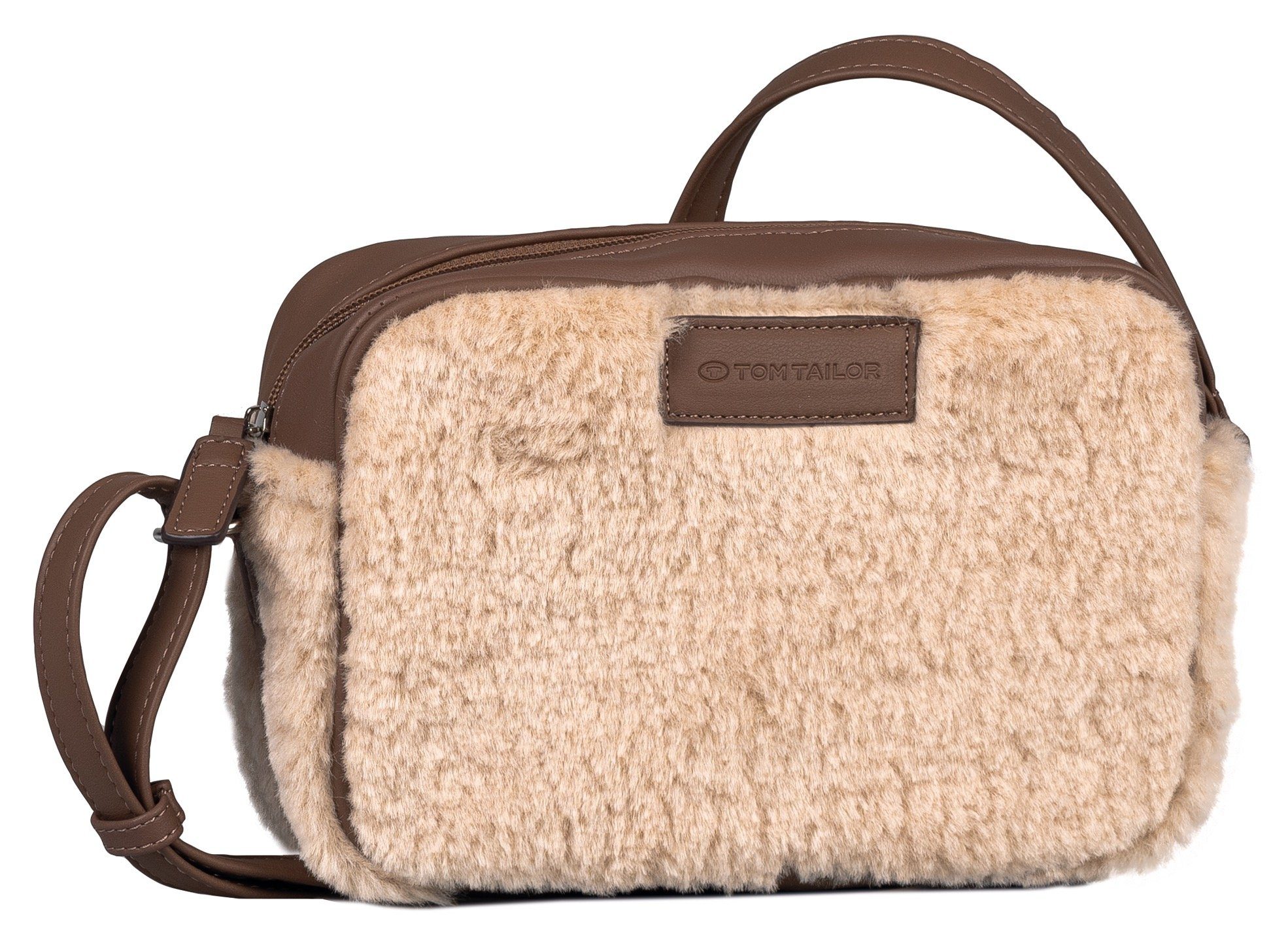 TOM TAILOR Mini Bag Miri Teddy Camera bag, im praktischen Design, Hauptfach  mit Reißverschluss