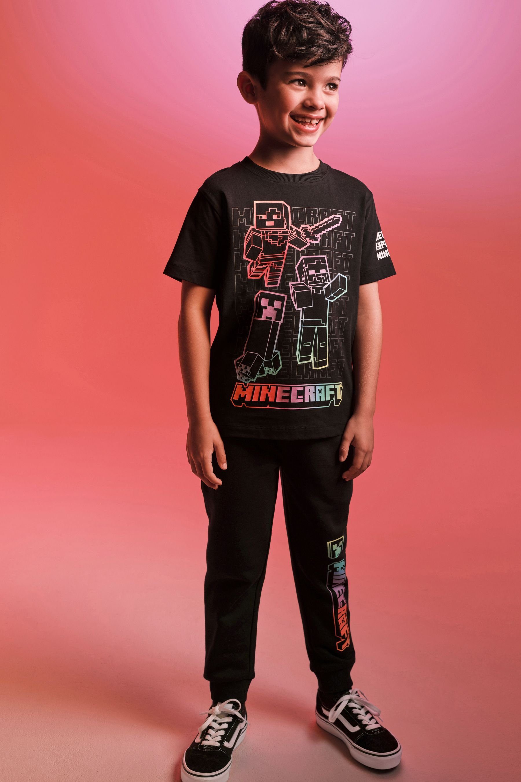 T-Shirt Shorts Next Jogginghose (2-tlg) Minecraft T-Shirt und &