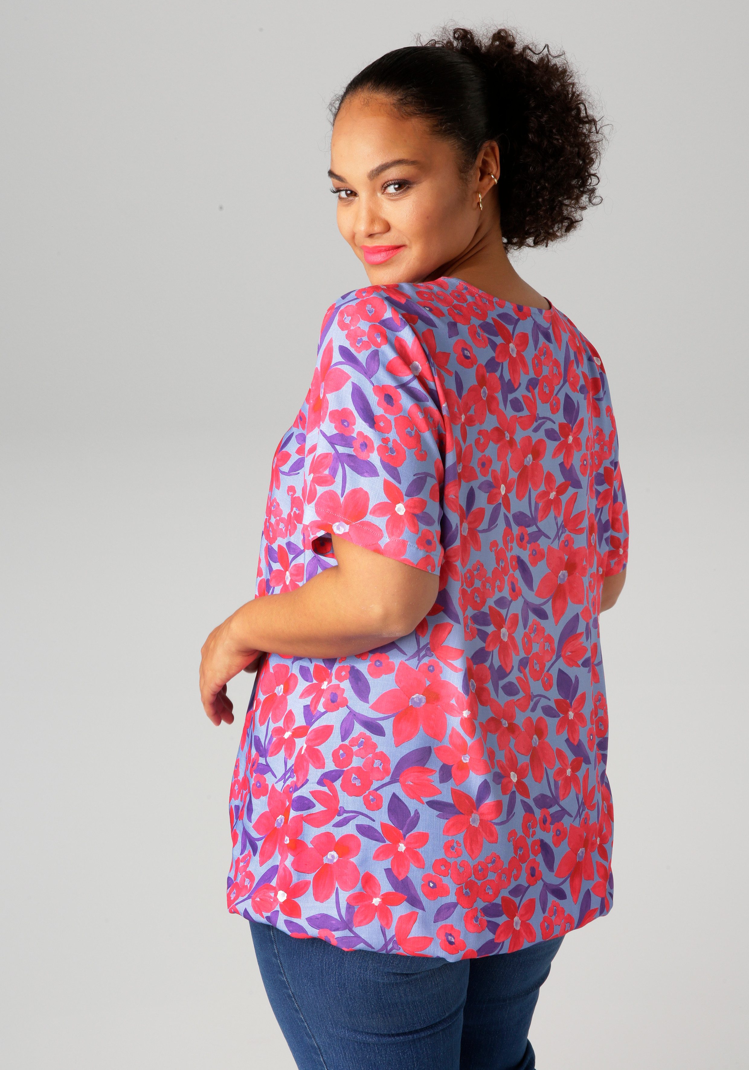 Aniston PLUS Shirtbluse mit glitzernden Schmuckbändern günstig online kaufen
