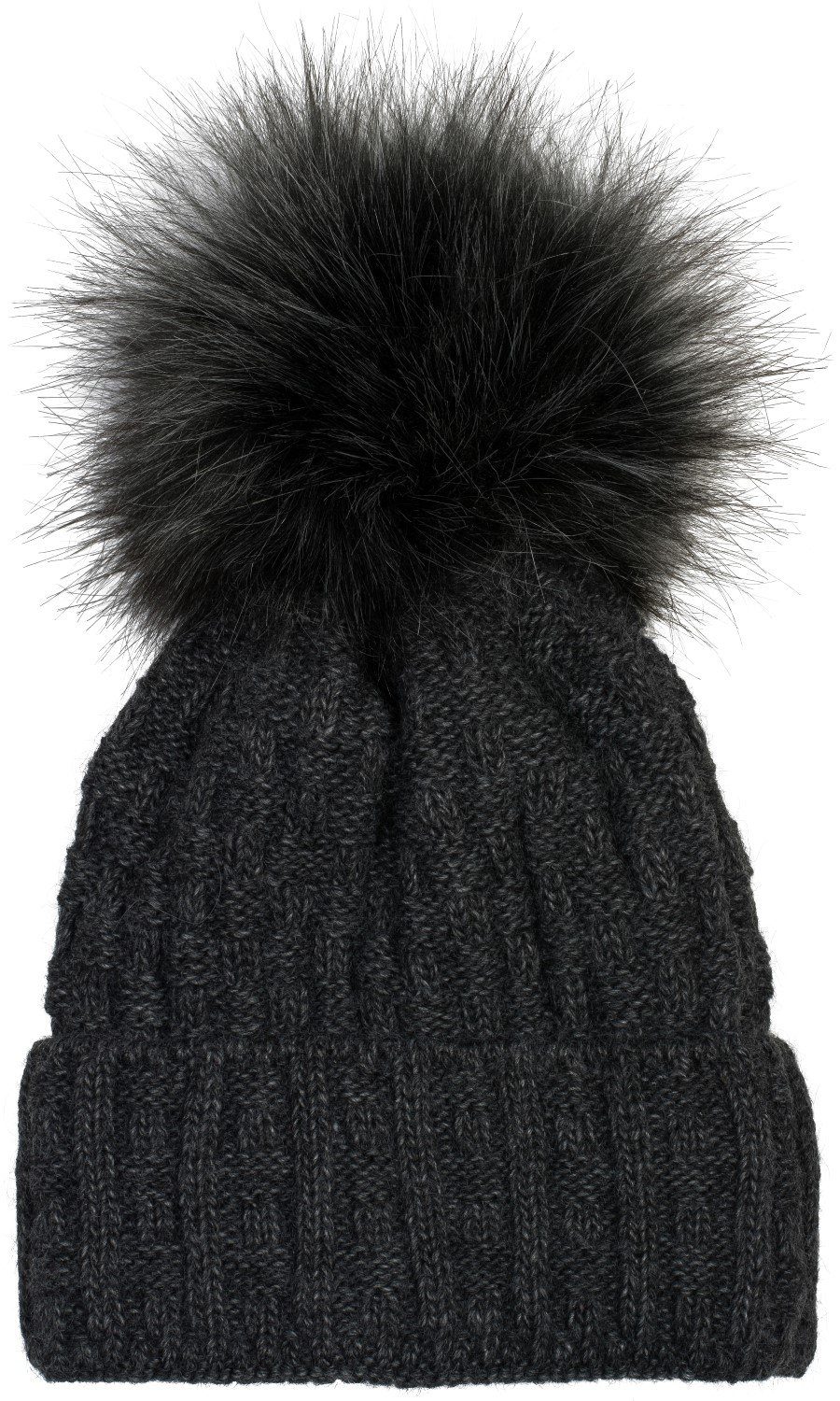 styleBREAKER Bommelmütze Strick Bommelmütze mit Flecht günstig online kaufen