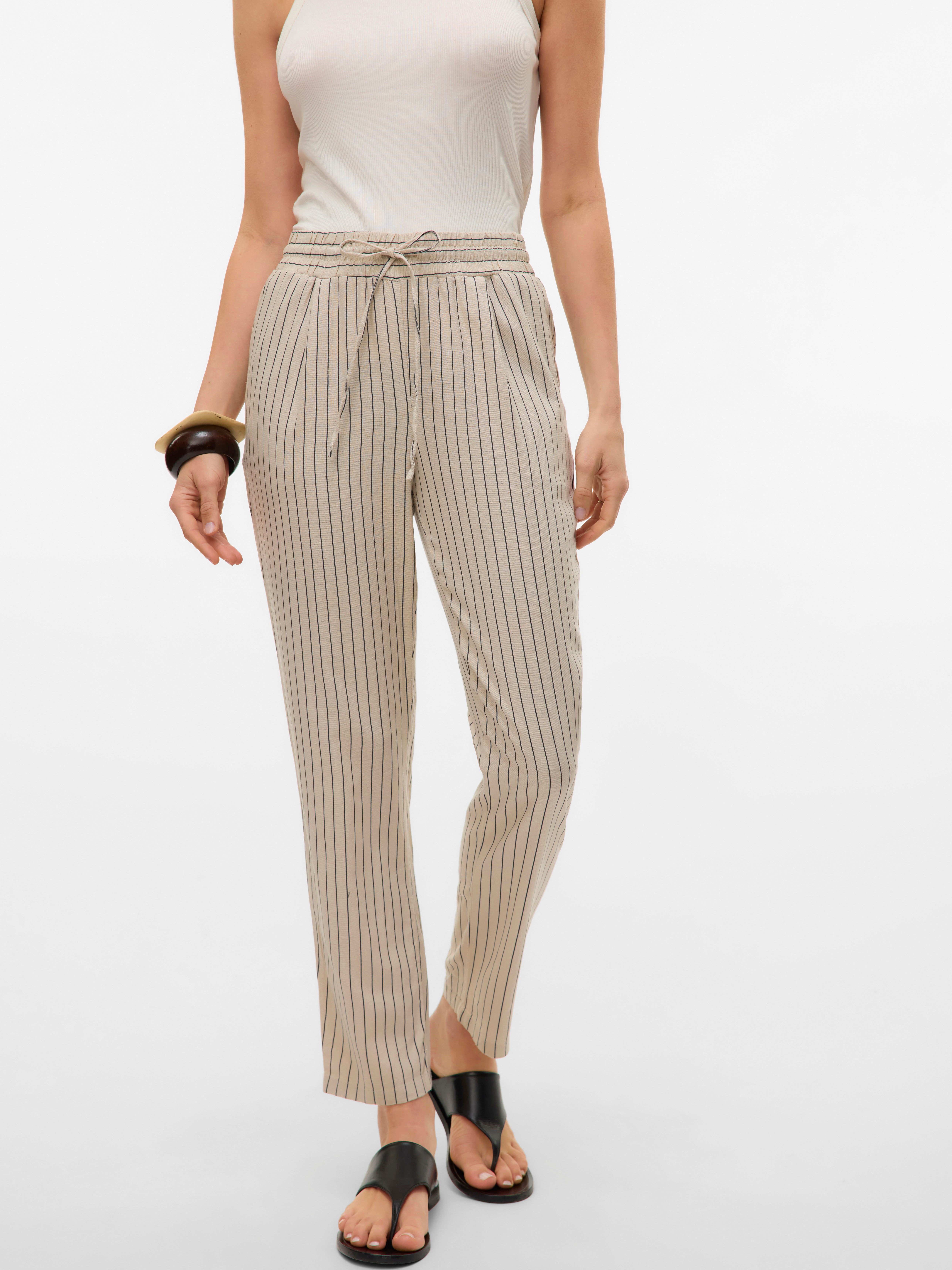 Vero Moda Schlupfhose VMJESMILO MW ANKLE PANTS WVN NOOS mit Leinen, elastis günstig online kaufen