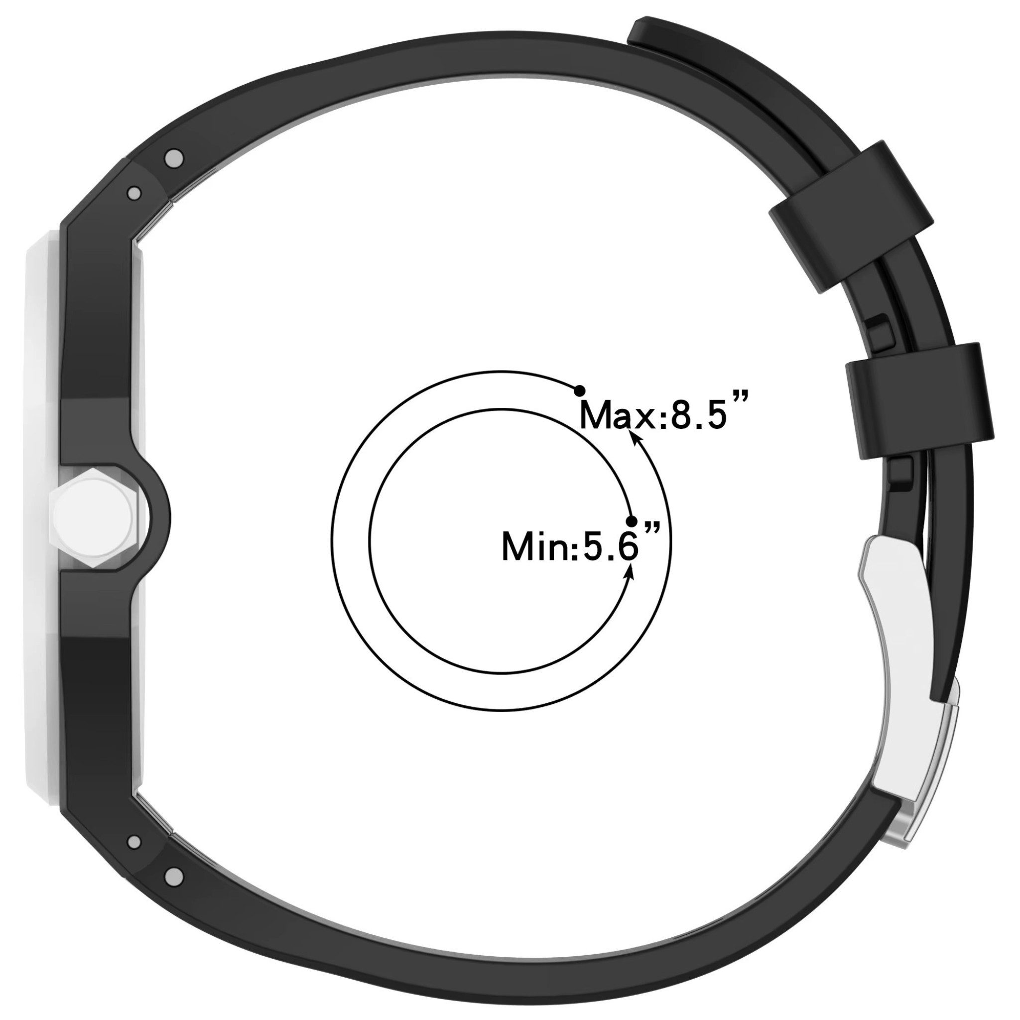 HS.SUPPLY Uhrenarmband Armband passend für Royal Pop Audemars Piguet x Swatch, 20 mm Silikonband, Gehäuse, Dornschließe, mehrere Farben – Bild 5 von 5