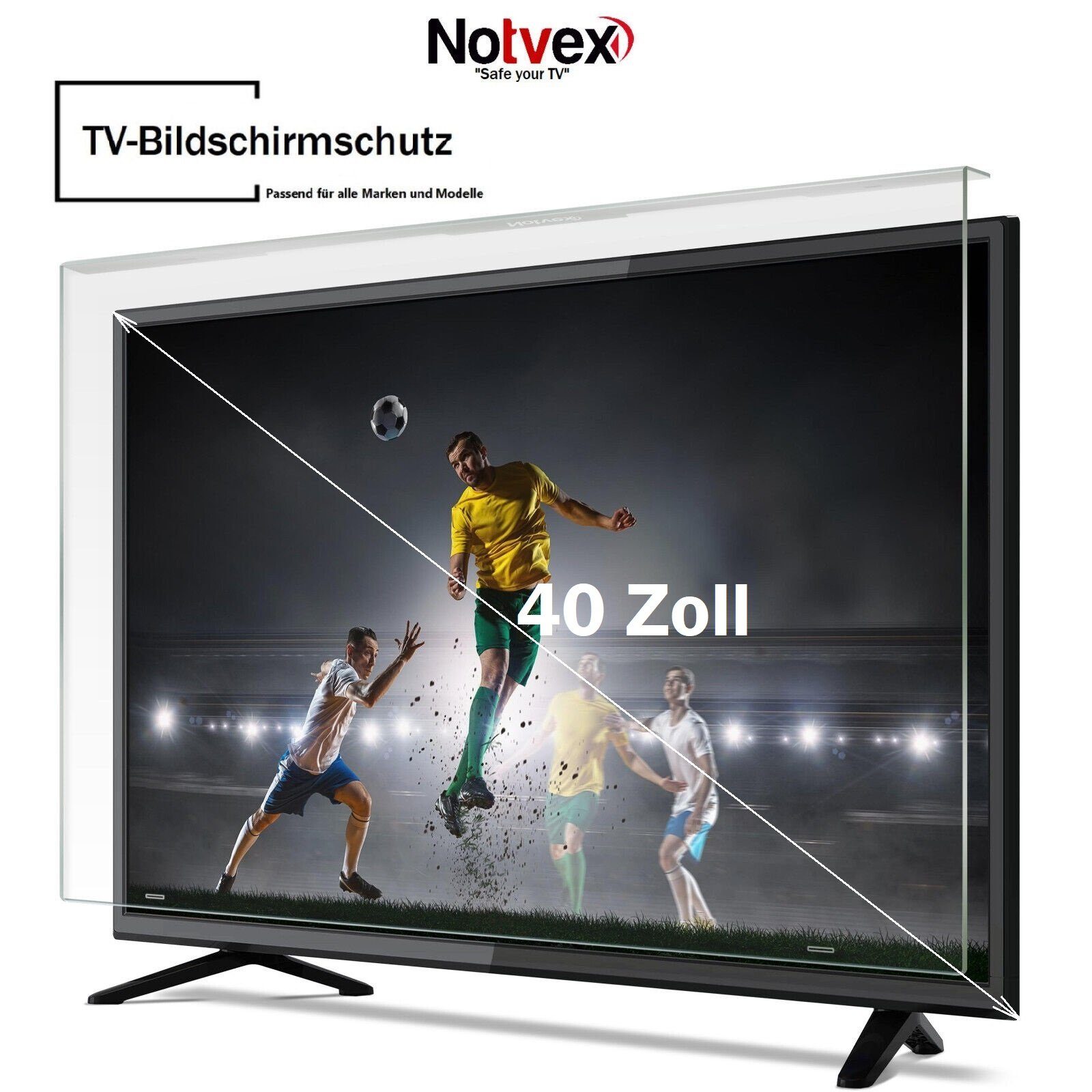 Notvex Notvex 40-65 Zoll Fernseher Schutz/ TV Bildschirmschutz /Displayschutz, Displayschutzglas