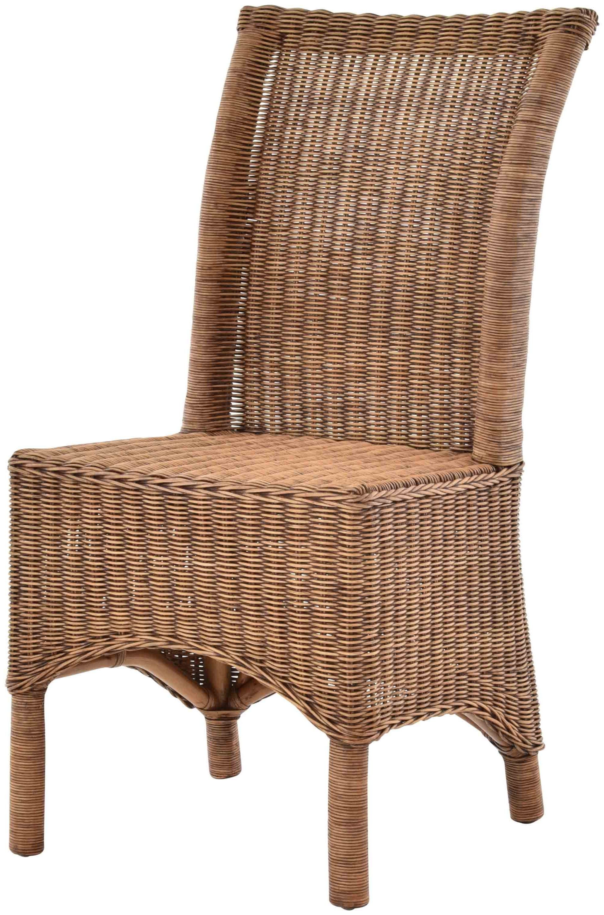 Krines Home Esszimmerstuhl Rattan Esszimmerstuhl hohe Rückenlehne Rattanstuhl Esszimmer Korbstuhl, aus Rattan