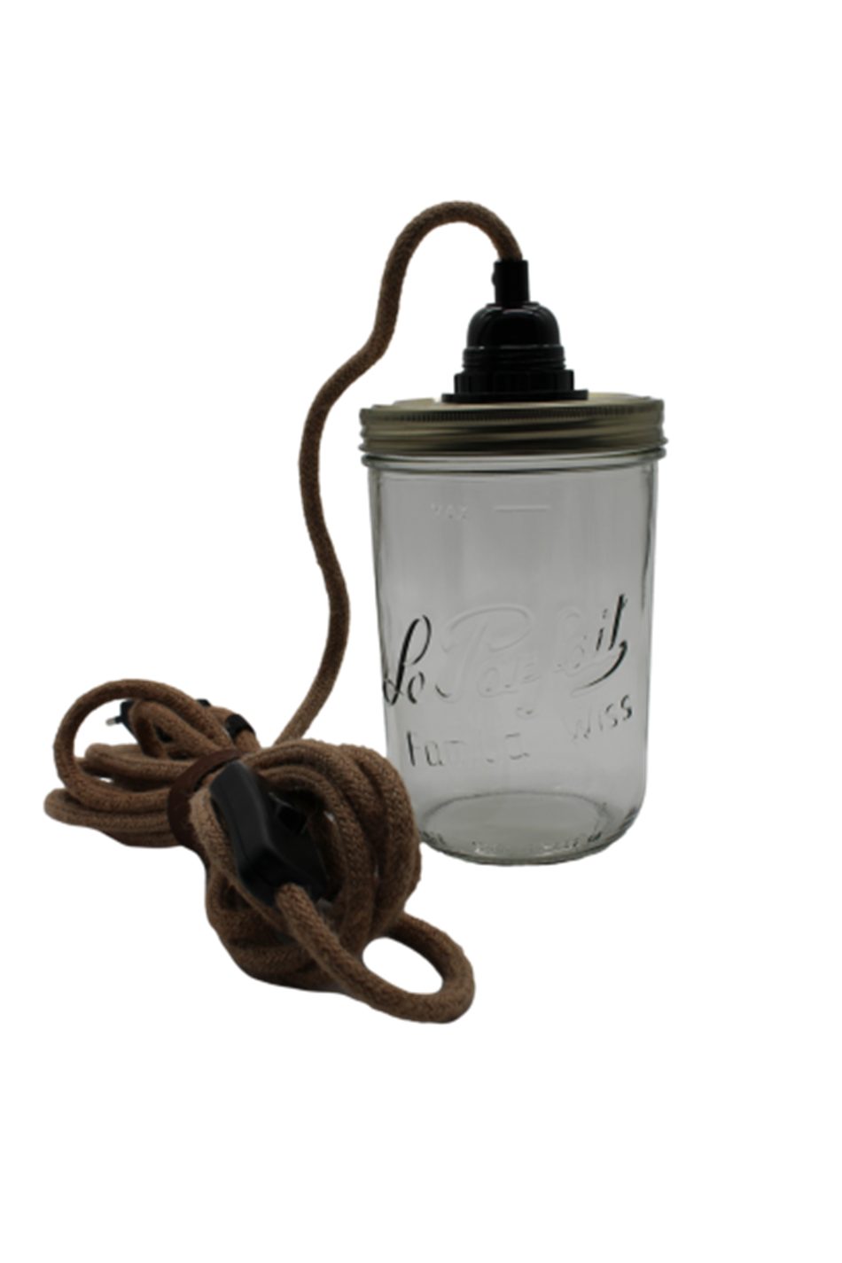 Hoopzi Lampenschirm Le Parfait Glaslampenschirm HOOPA, Retro Rustikal Vintage DIY-Projekte Einmachglas